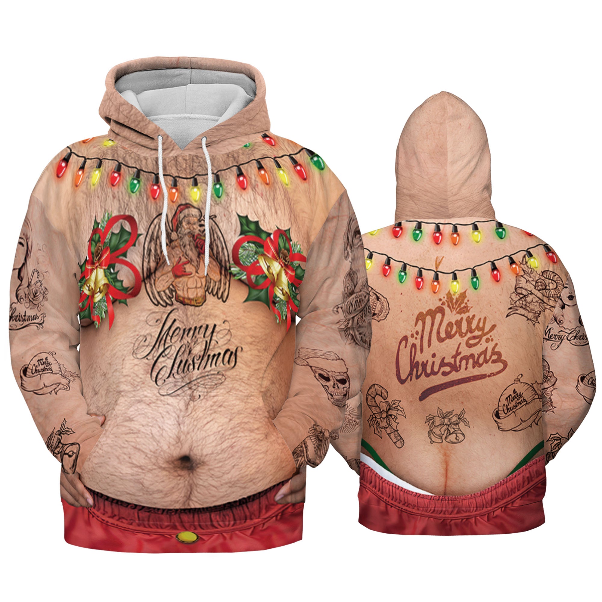 Custom Ugly Hairy Fat Mistletoe Funny Shirt Cosplay TKA34