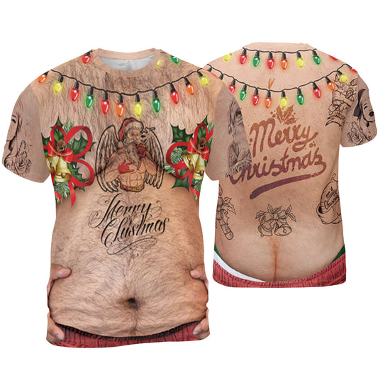 Custom Ugly Hairy Fat Mistletoe Funny Shirt Cosplay TKA34