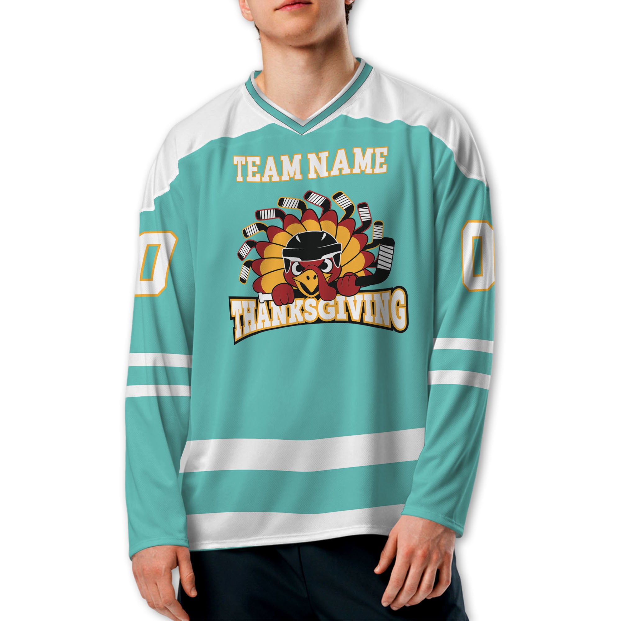 customized-hockey-jersey-thanksgiving-chicken-logo-aqua-blue-basic-vdd35-8695