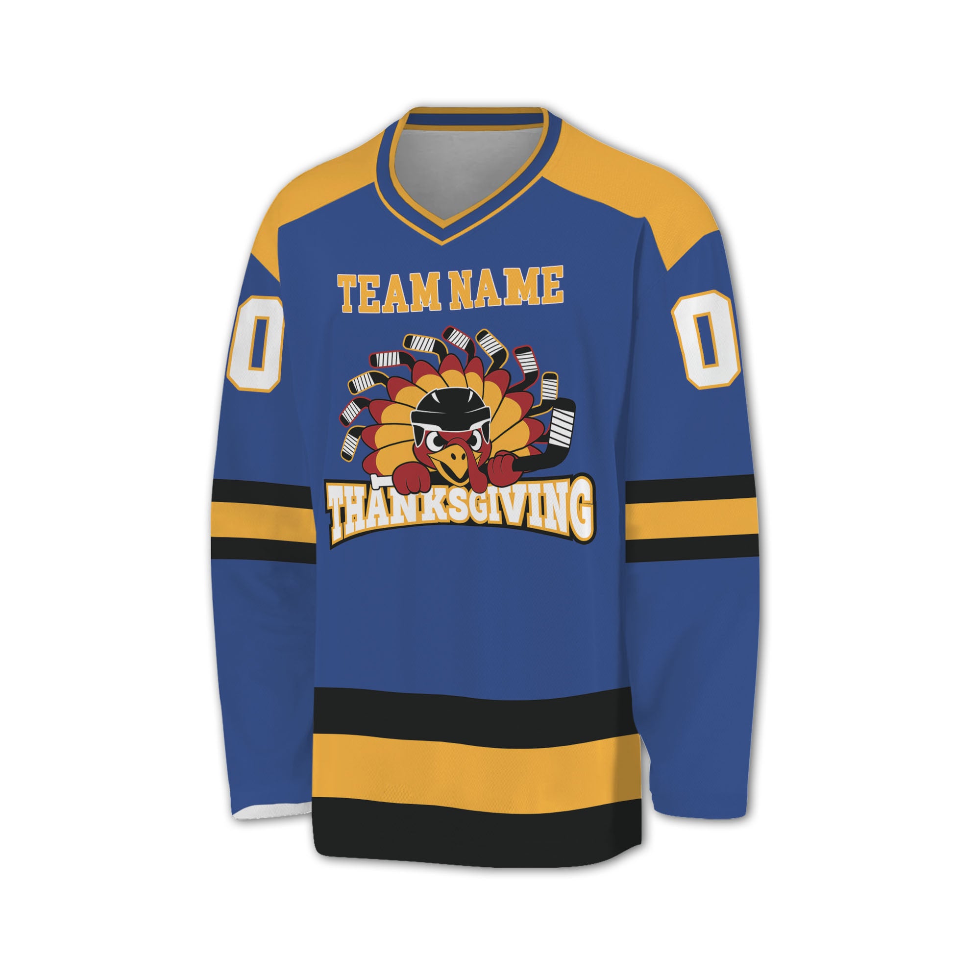 customized-hockey-jersey-thanksgiving-chicken-logo-blue-basic-vdd35-1017