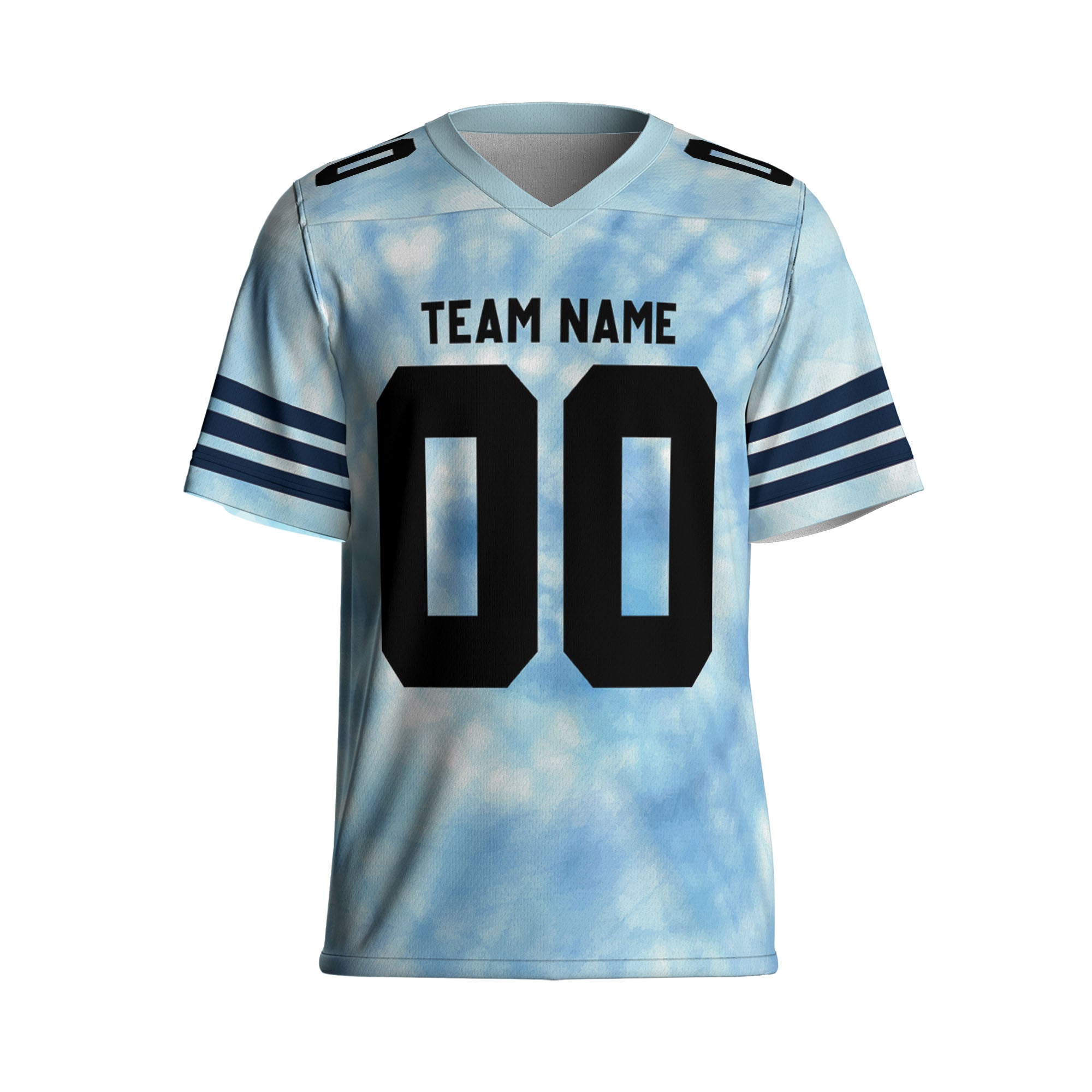 Customized name and team tie dye football jersey shirt 02 CA01