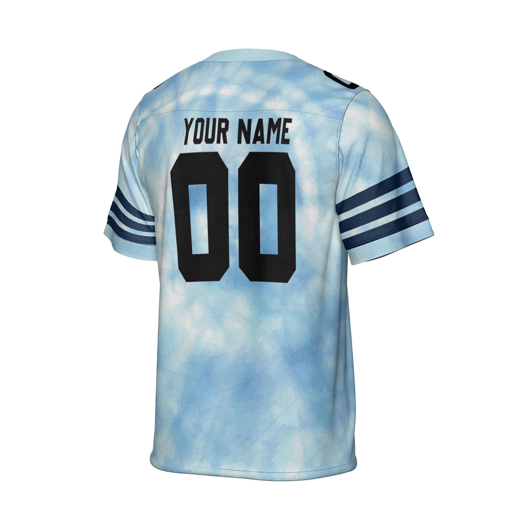 Customized name and team tie dye football jersey shirt 02 CA01