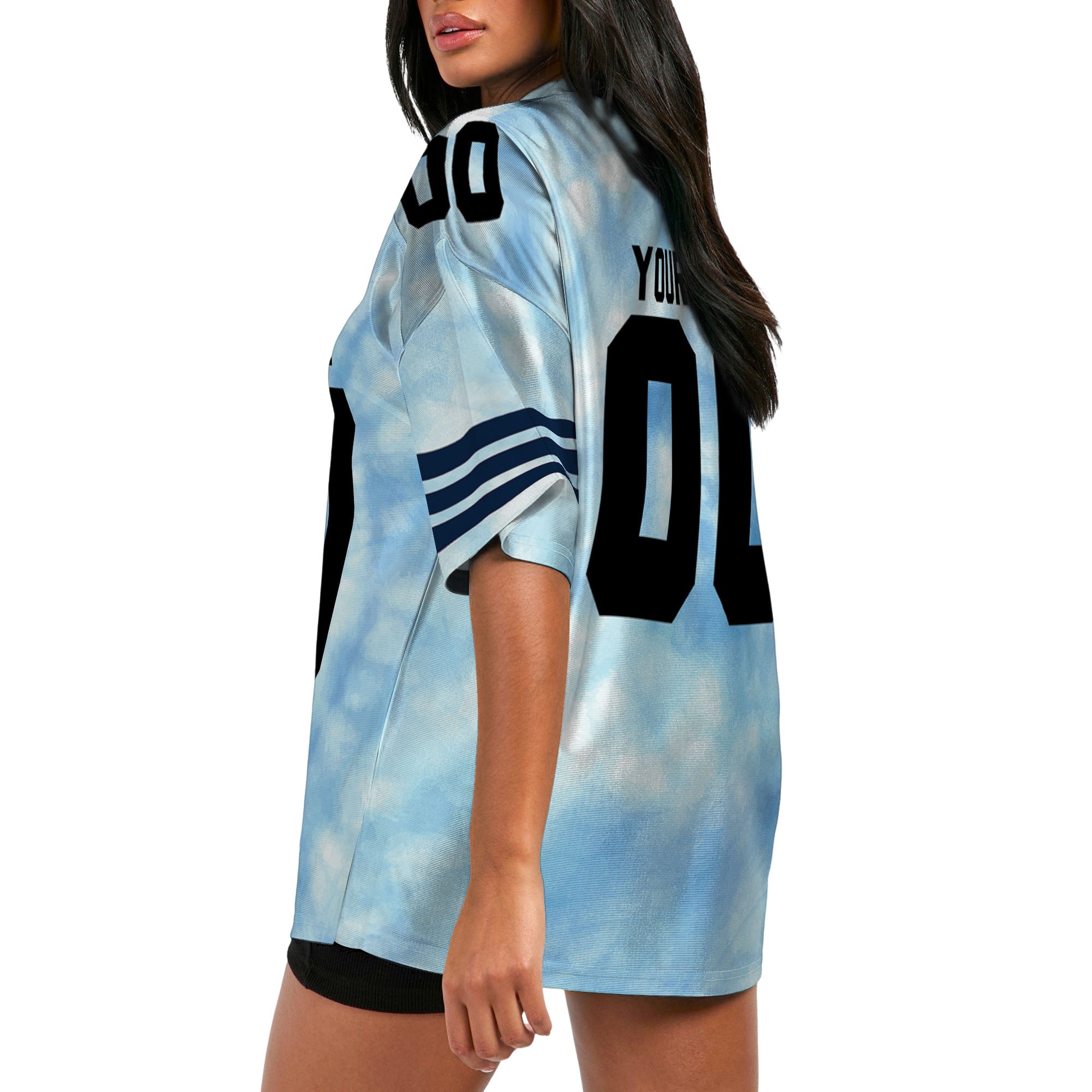 Customized name and team tie dye football jersey shirt 02 CA01