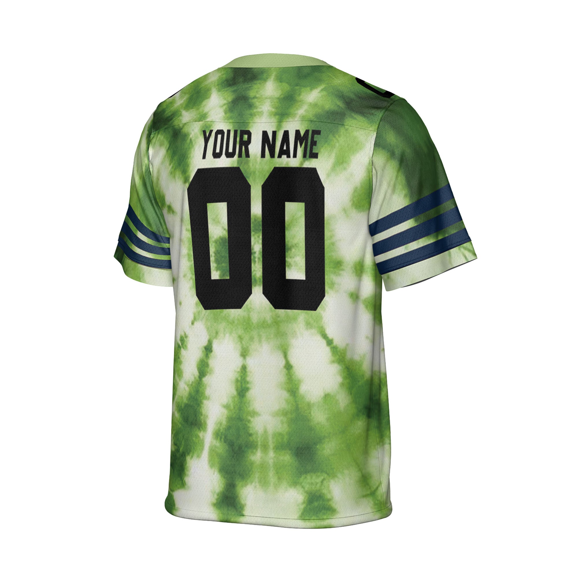 Customized name and team tie dye football jersey shirt 04 CA01