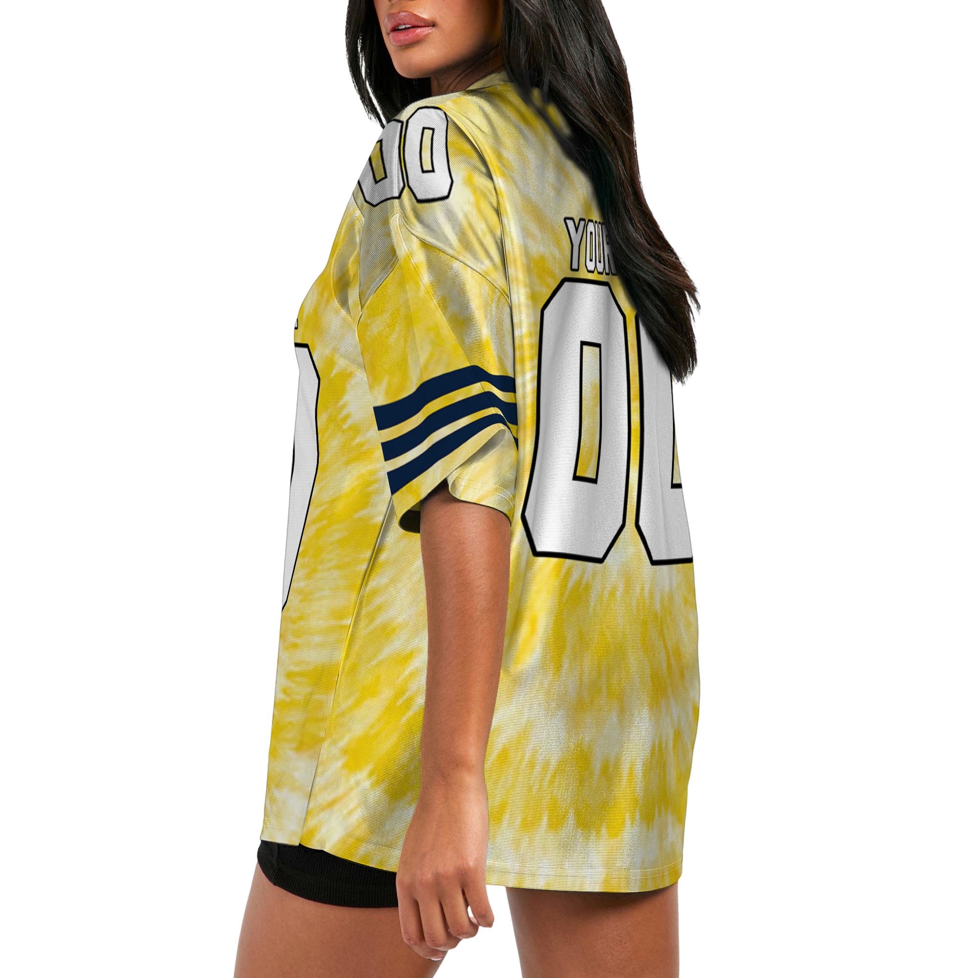 Customized name and team tie dye football jersey shirt 06 CA01