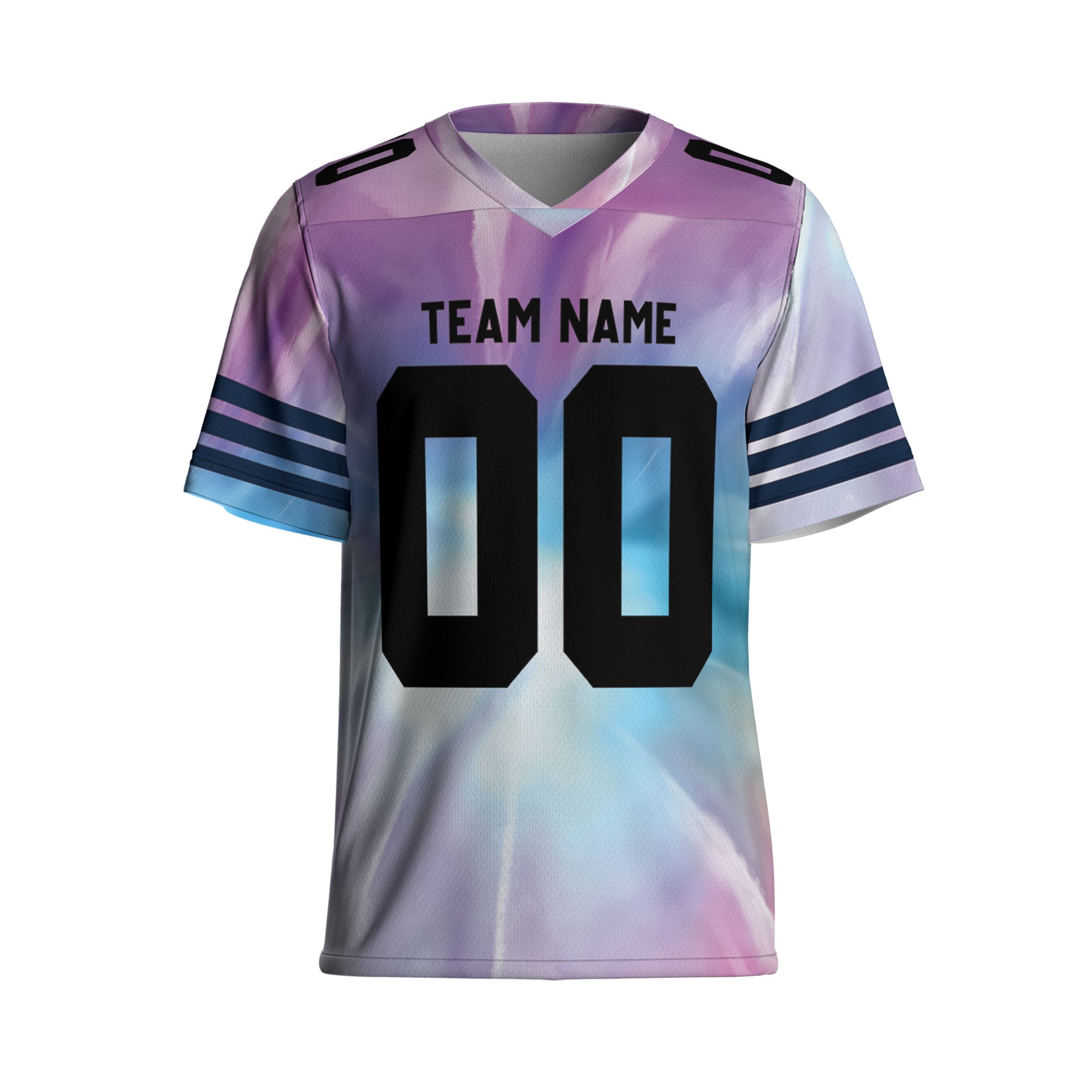 Customized name and team tie dye football jersey shirt 07 CA01