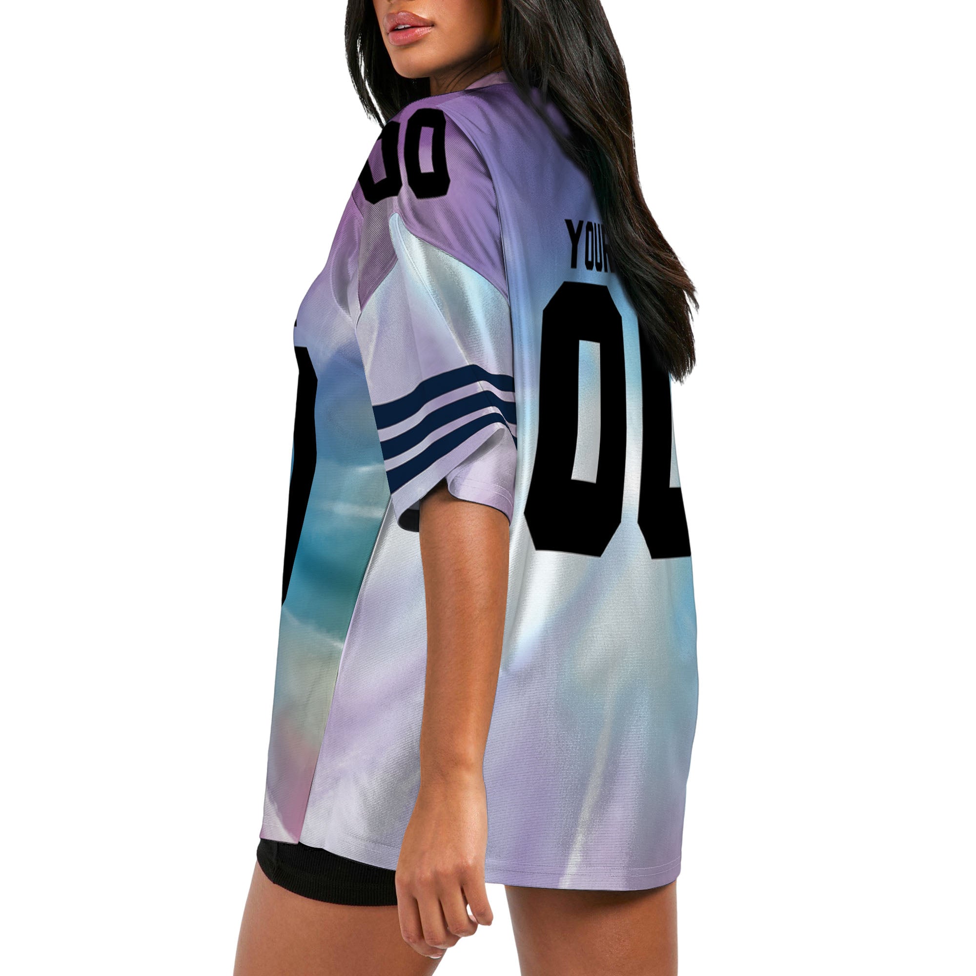 Customized name and team tie dye football jersey shirt 07 CA01