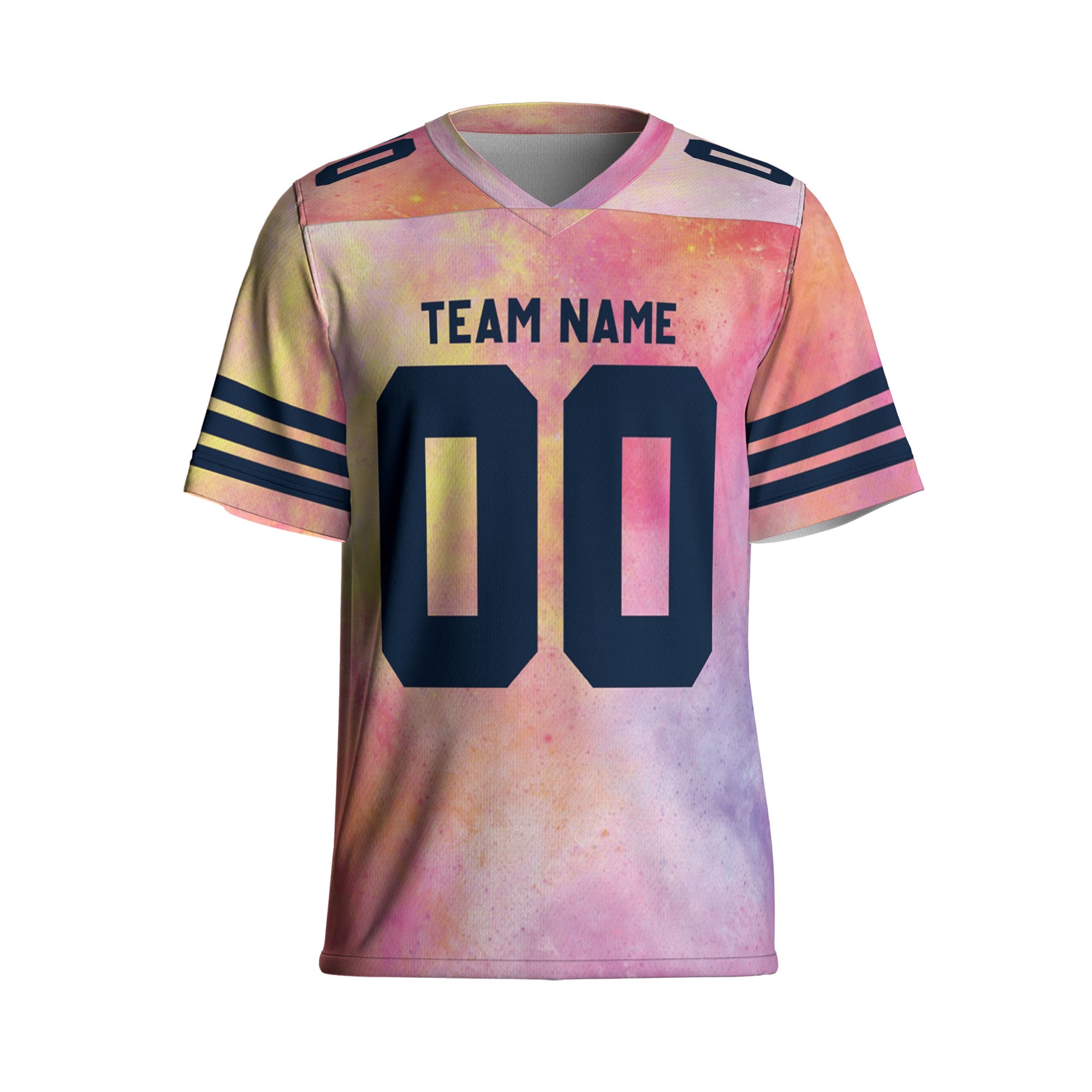 Customized name and team tie dye football jersey shirt 10 CA01