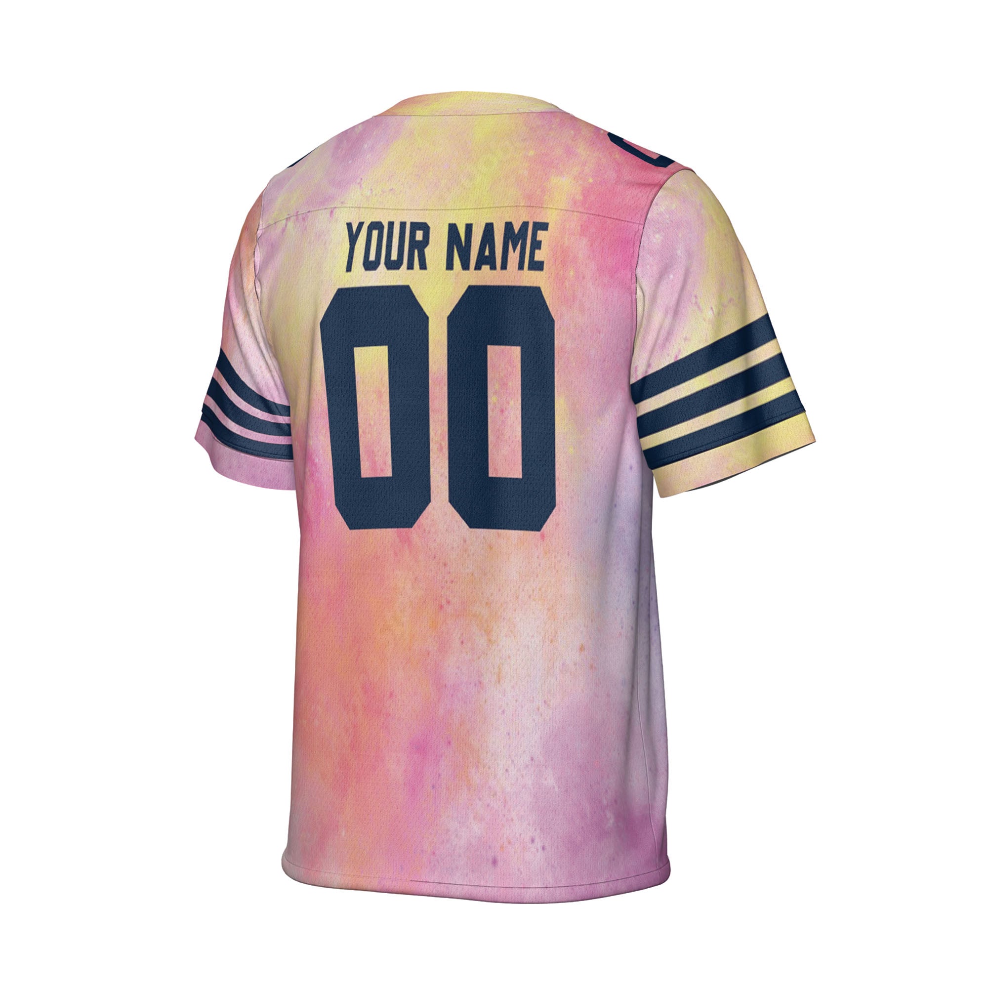 Customized name and team tie dye football jersey shirt 10 CA01