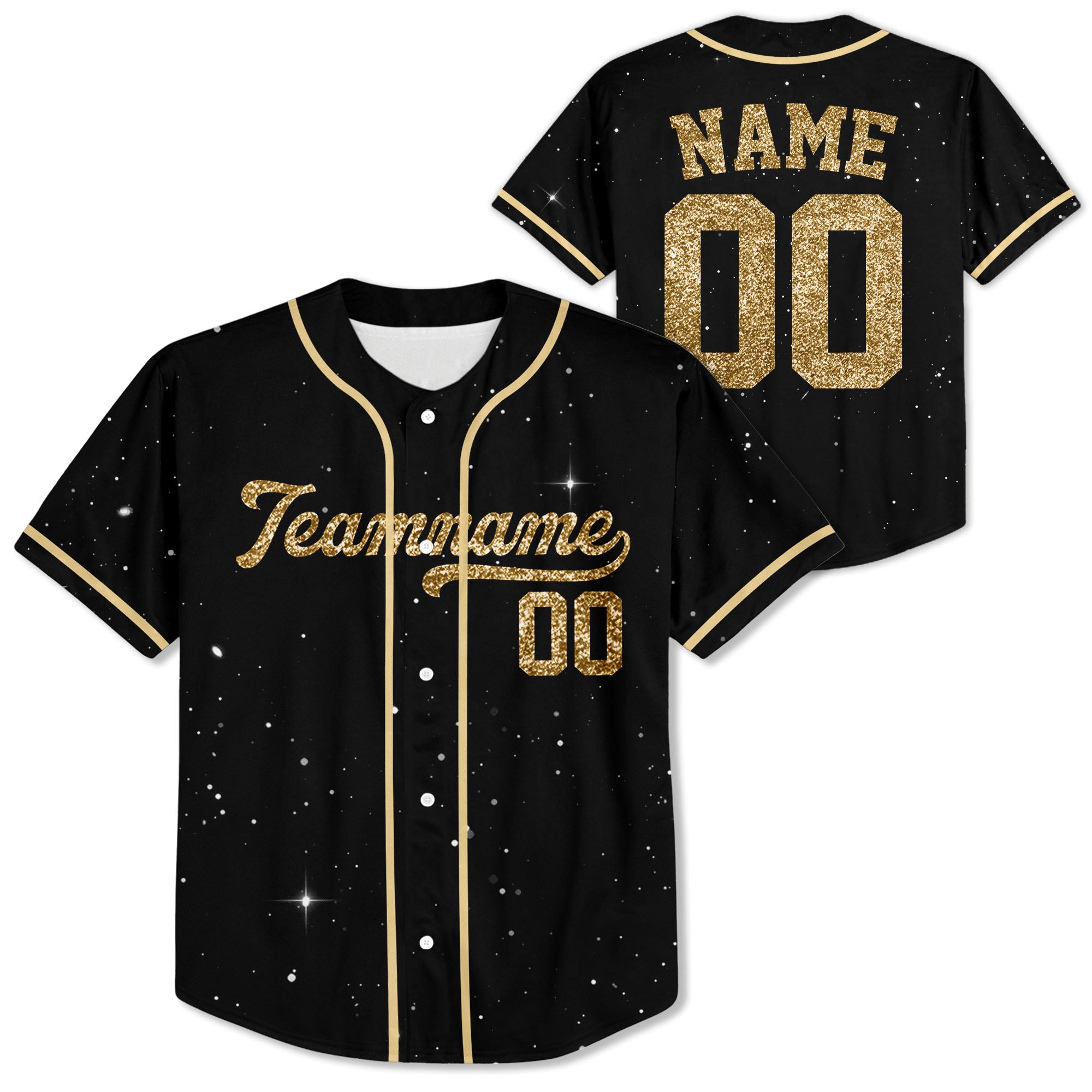 Golden-Custom-Team-Name-And-Number-Personalized-Baseball-Jersey-Collection