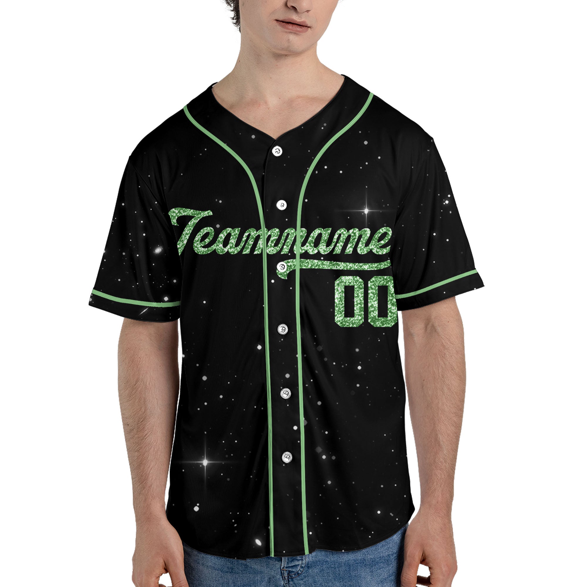 Green-Custom-Team-Name-And-Number-Personalized-Baseball-Jersey-Collection