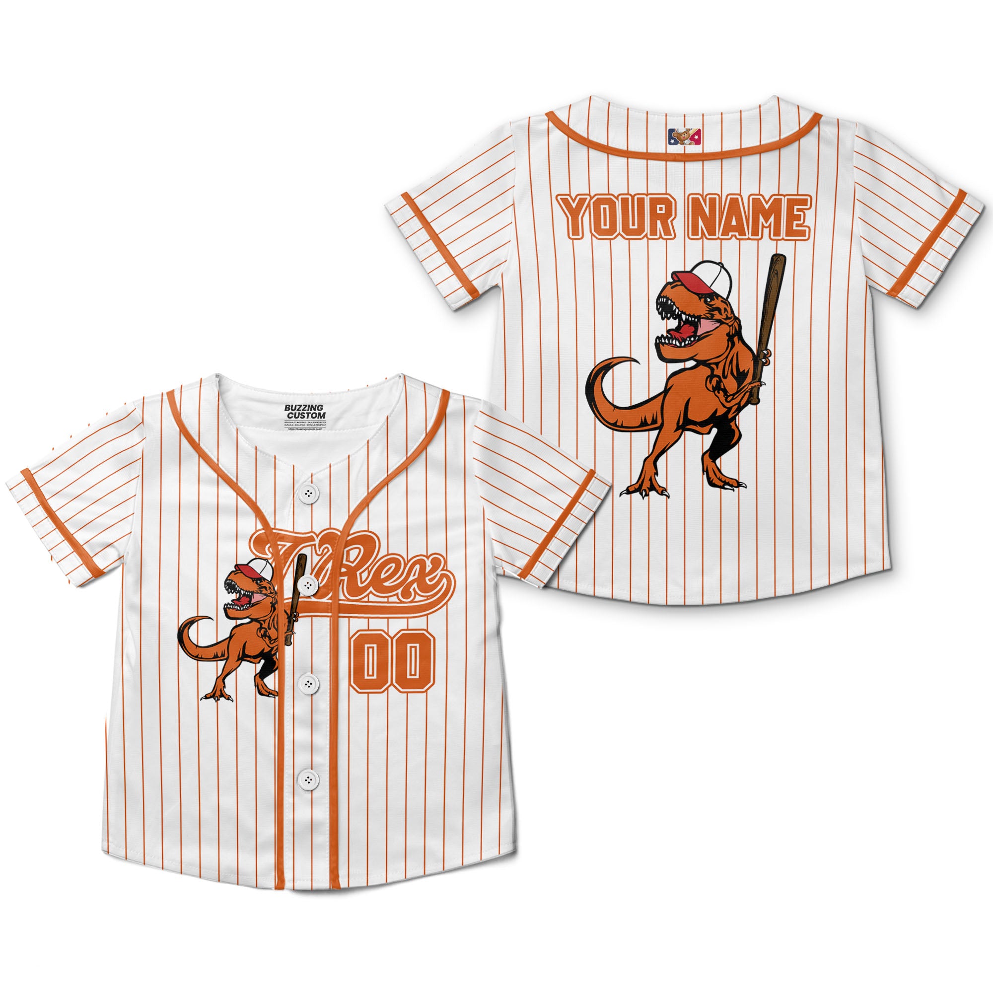 personalize-dinosaur-t-rex-playing-baseball-jersey-orange-i1-1613