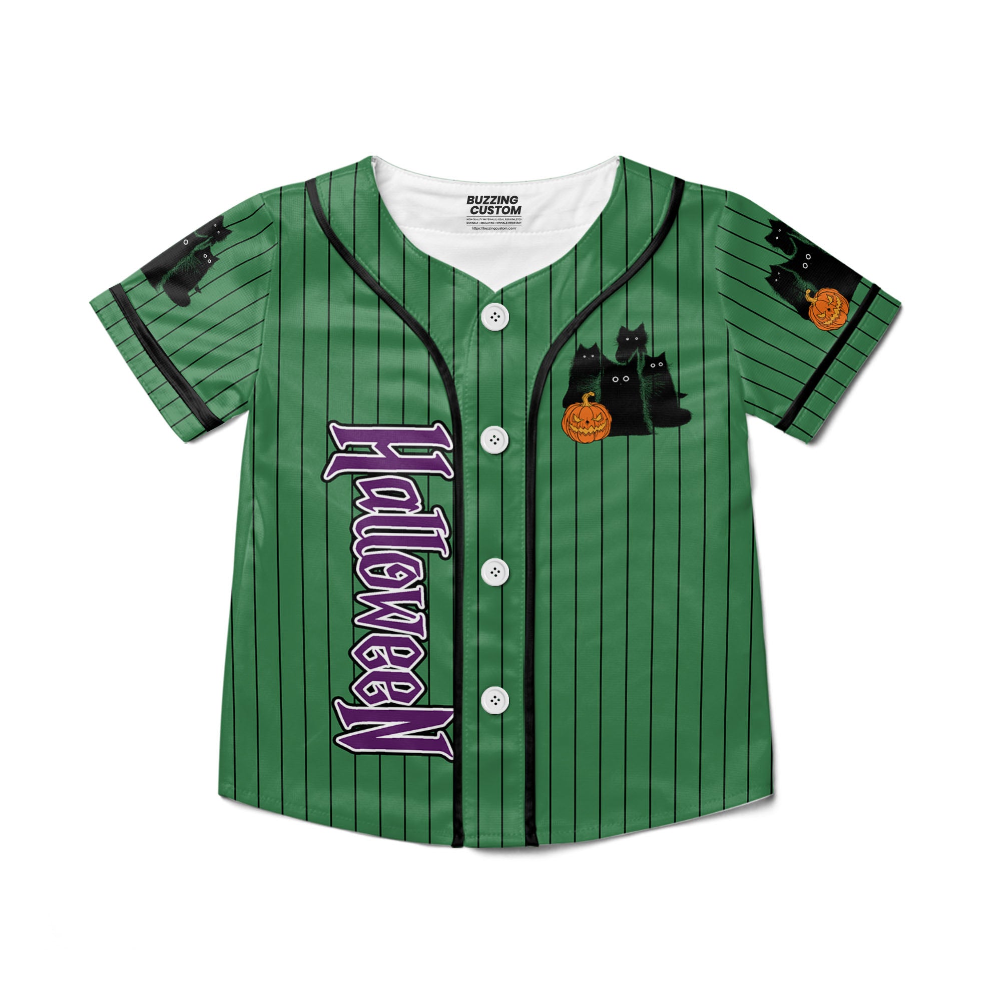 personalize-halloween-black-cat-green-striped-i1-5312