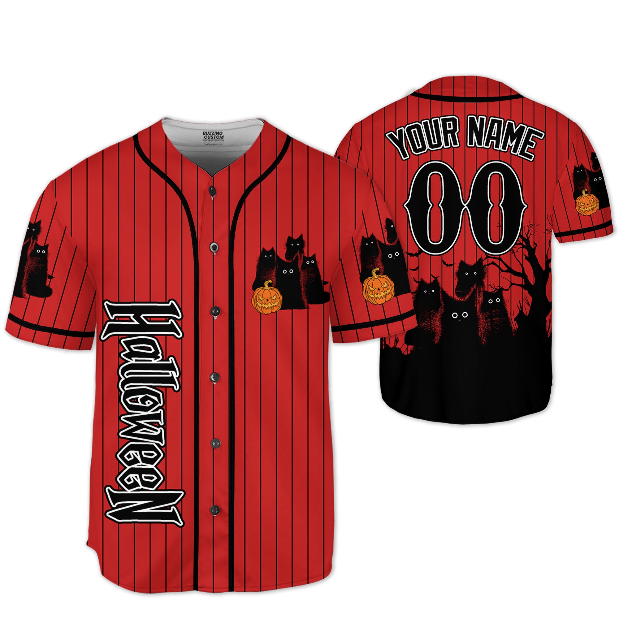 personalize-halloween-black-cat-red-striped-i1-9032