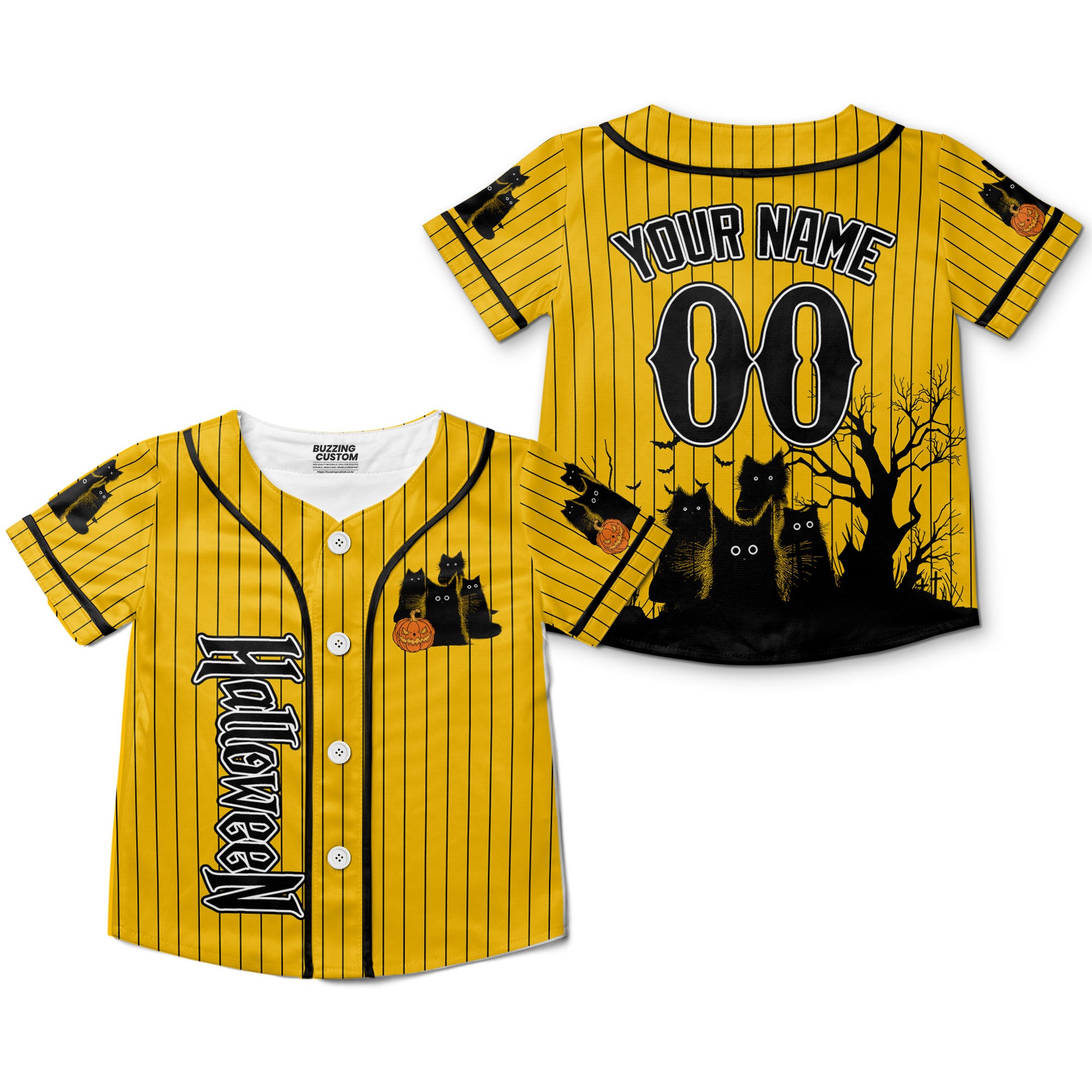 personalize-halloween-black-cat-yellow-striped-i1-4873
