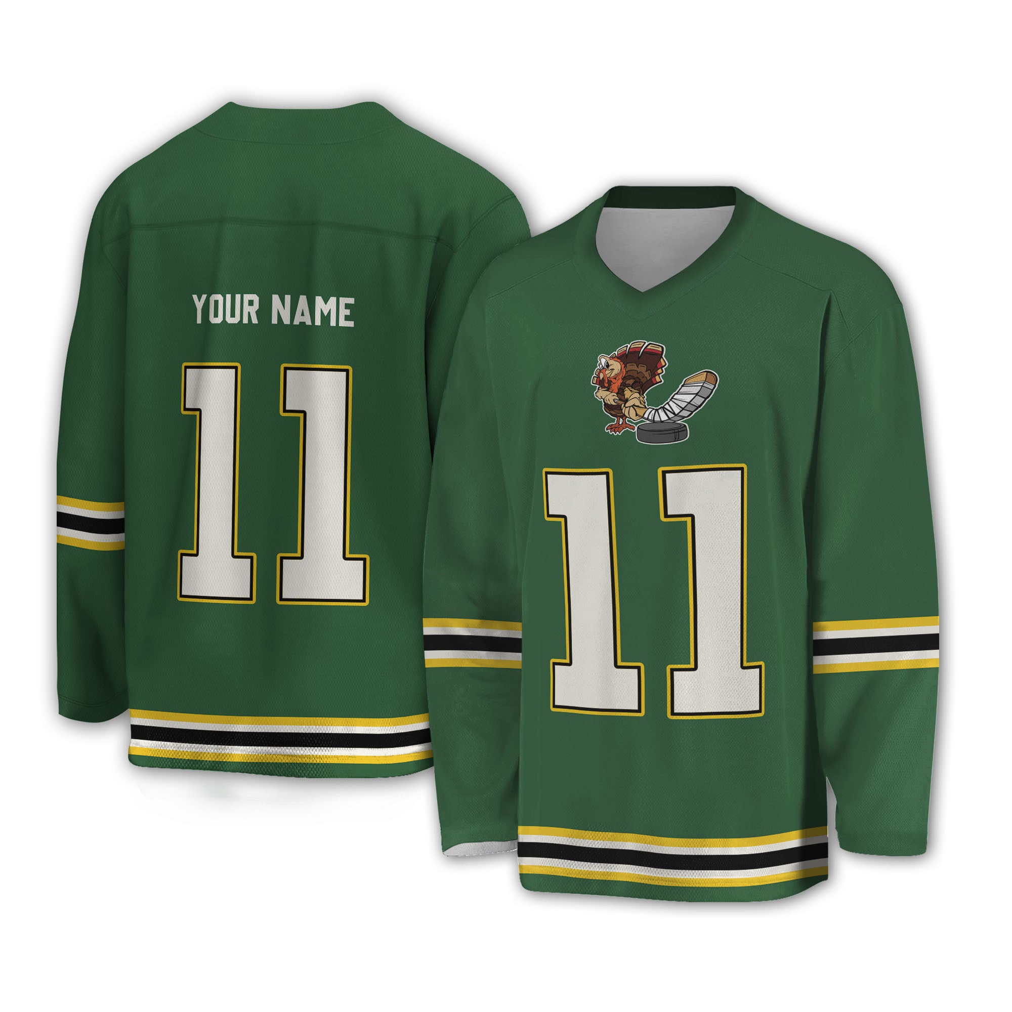 personalize-hockey-jersey-thanksgiving-green-nda54-3105
