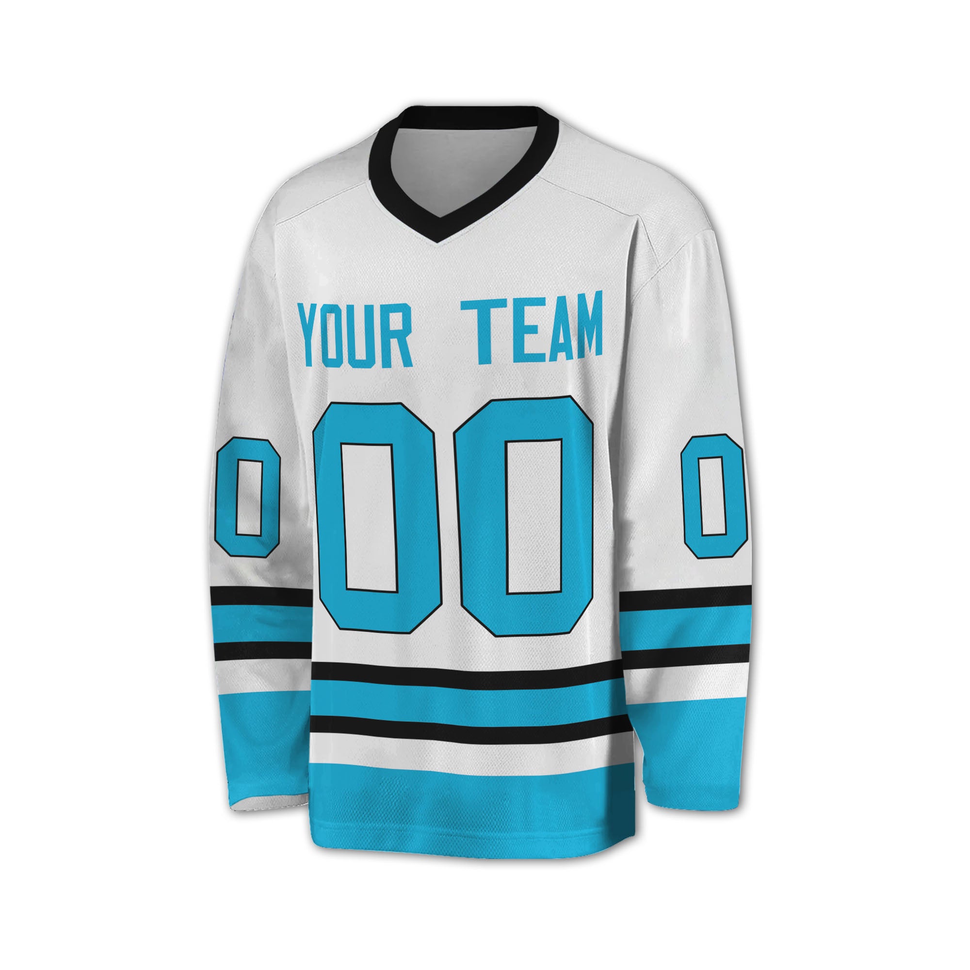Personalize Hockey Sport Awesome White Cyan NDA05