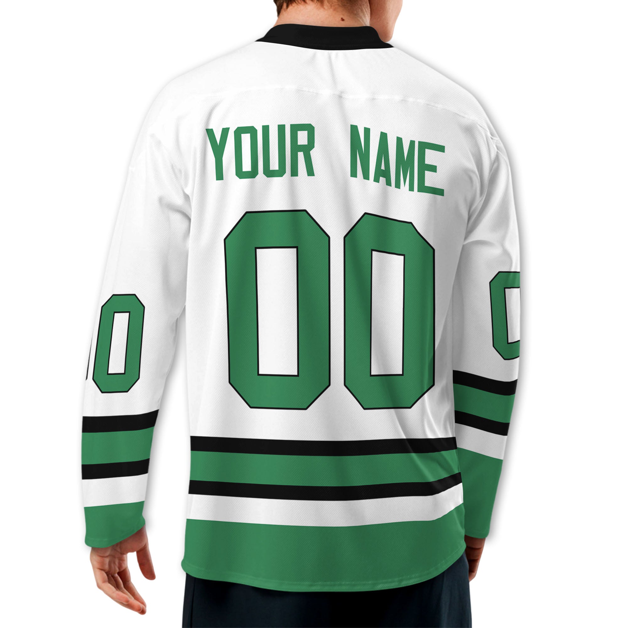 Personalize Hockey Sport Awesome White Green NDA05