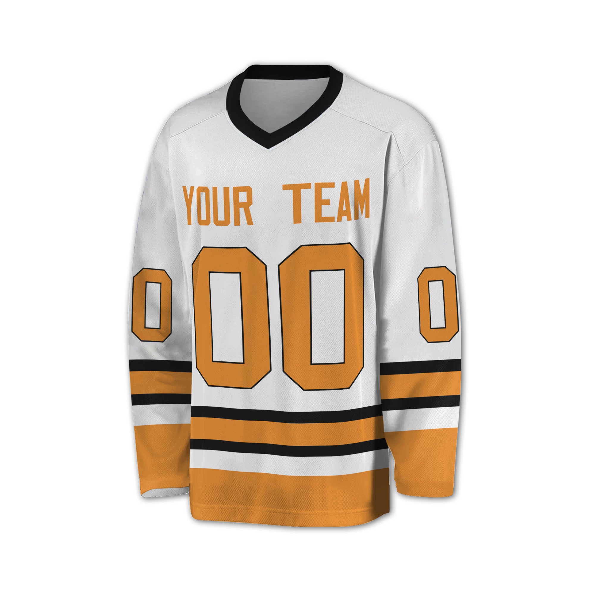 Personalize Hockey Sport Awesome White Orange NDA05