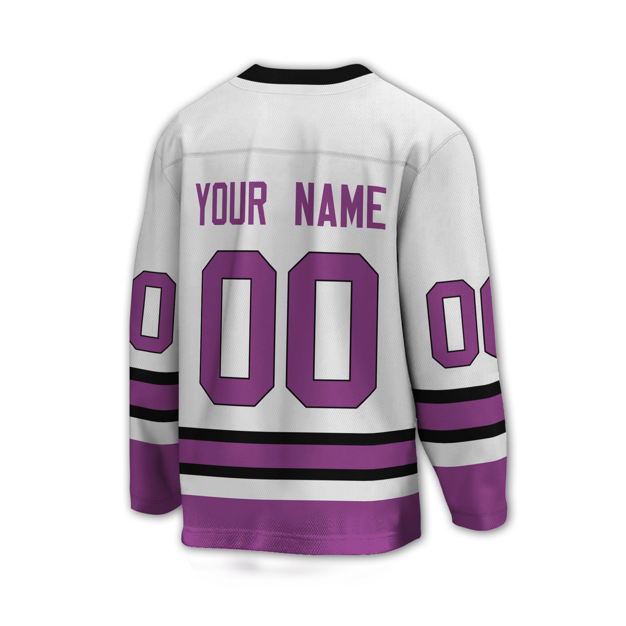 Personalize Hockey Sport Awesome White Purple NDA05