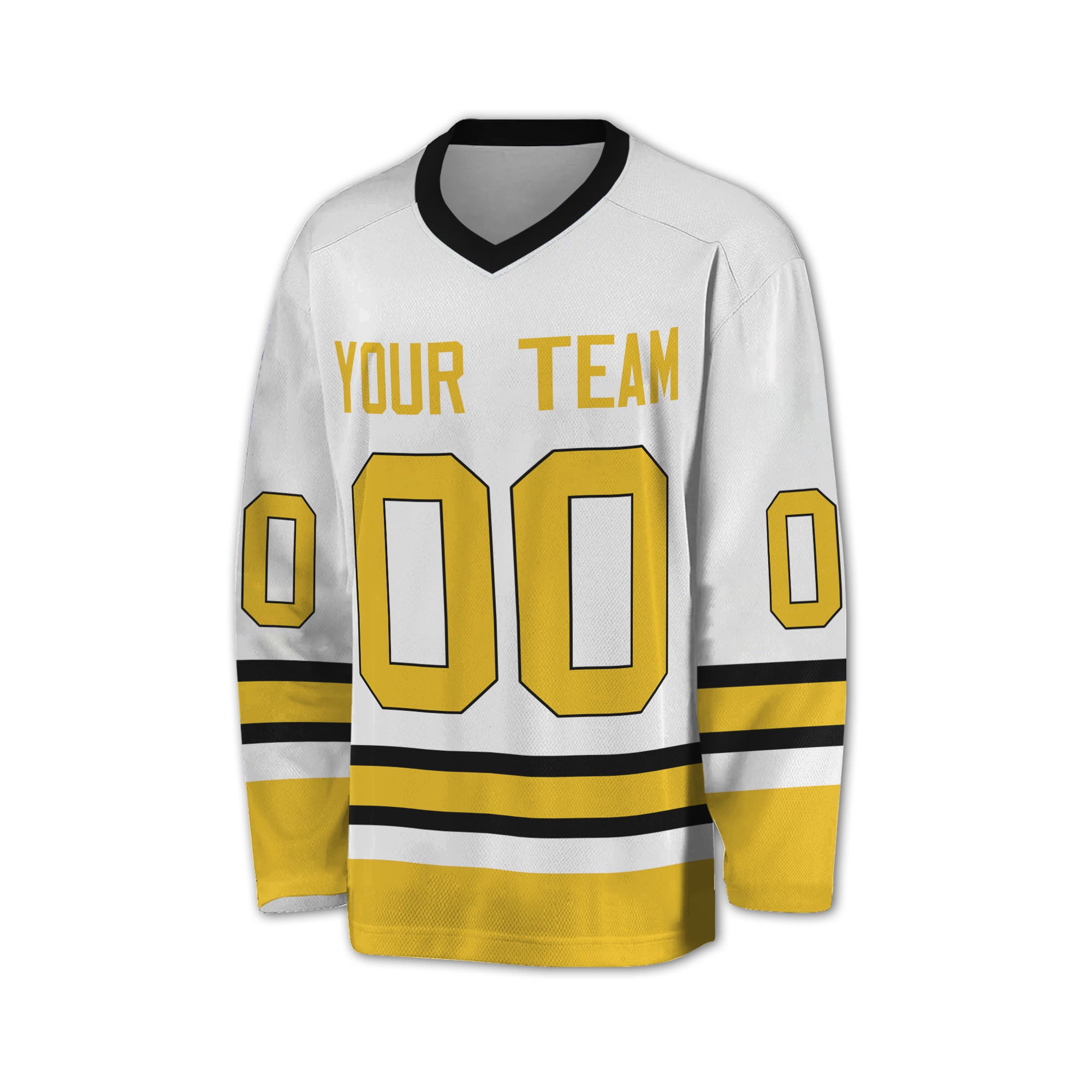 Personalize Hockey Sport Awesome White Yellow NDA05