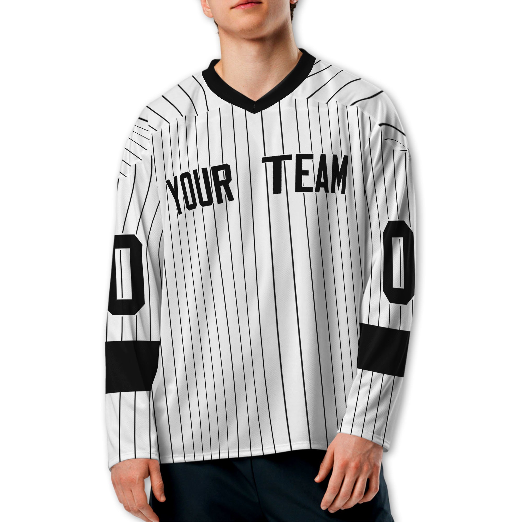 Personalize Jersey Sport Striped Awesome Black NDA07