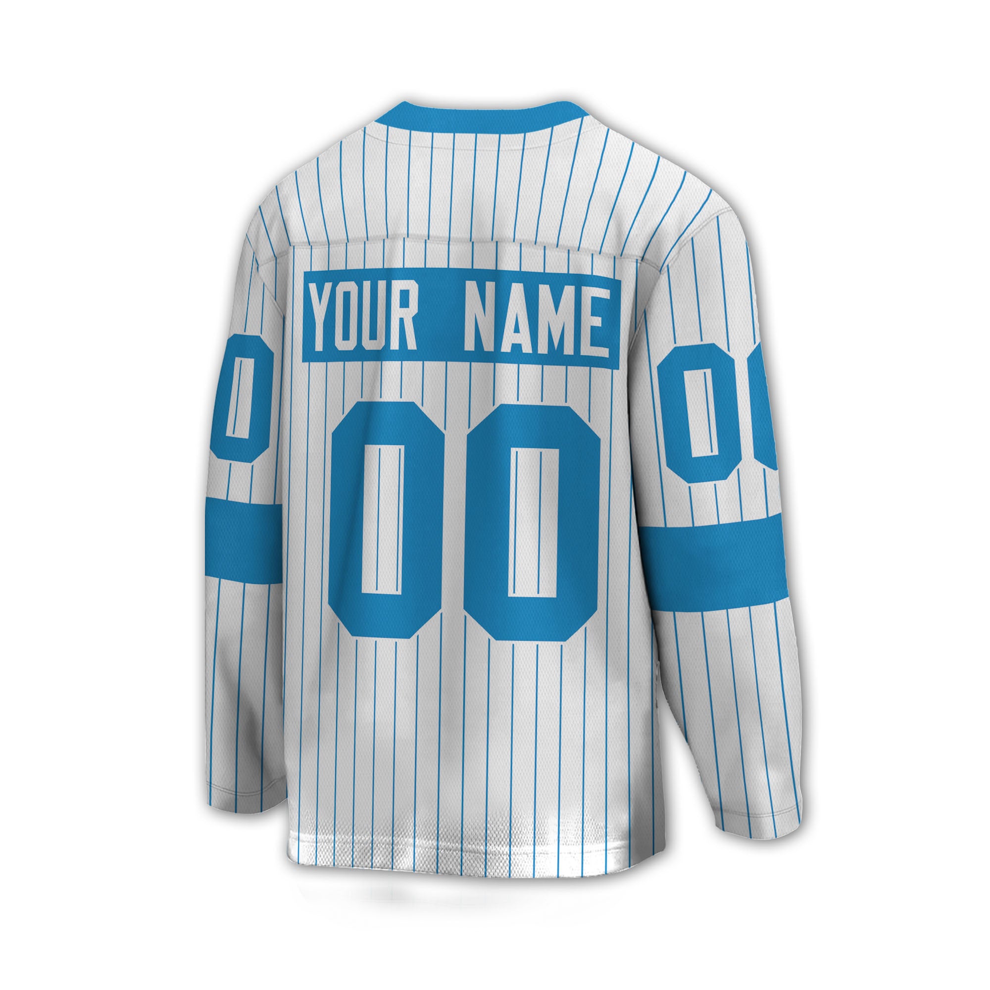 Personalize Jersey Sport Striped Awesome Blue NDA07
