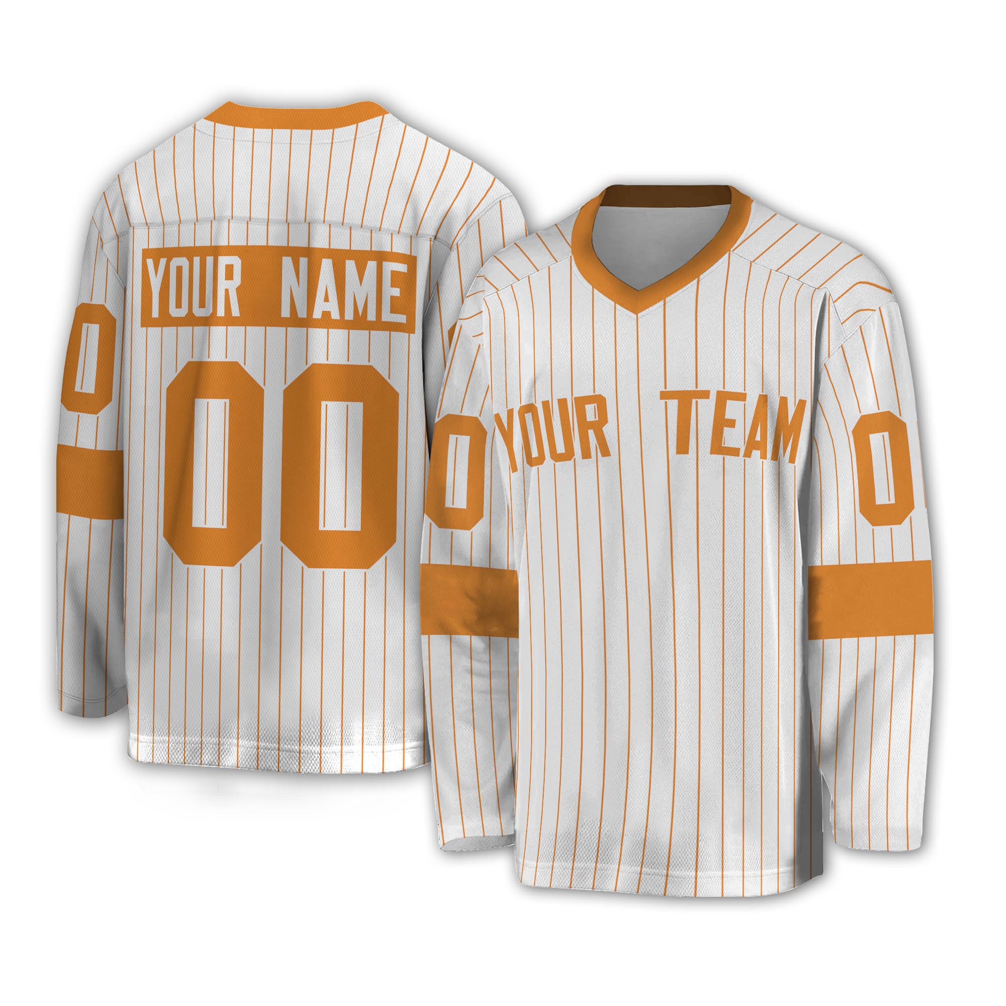 Personalize Jersey Sport Striped Awesome Orange NDA07