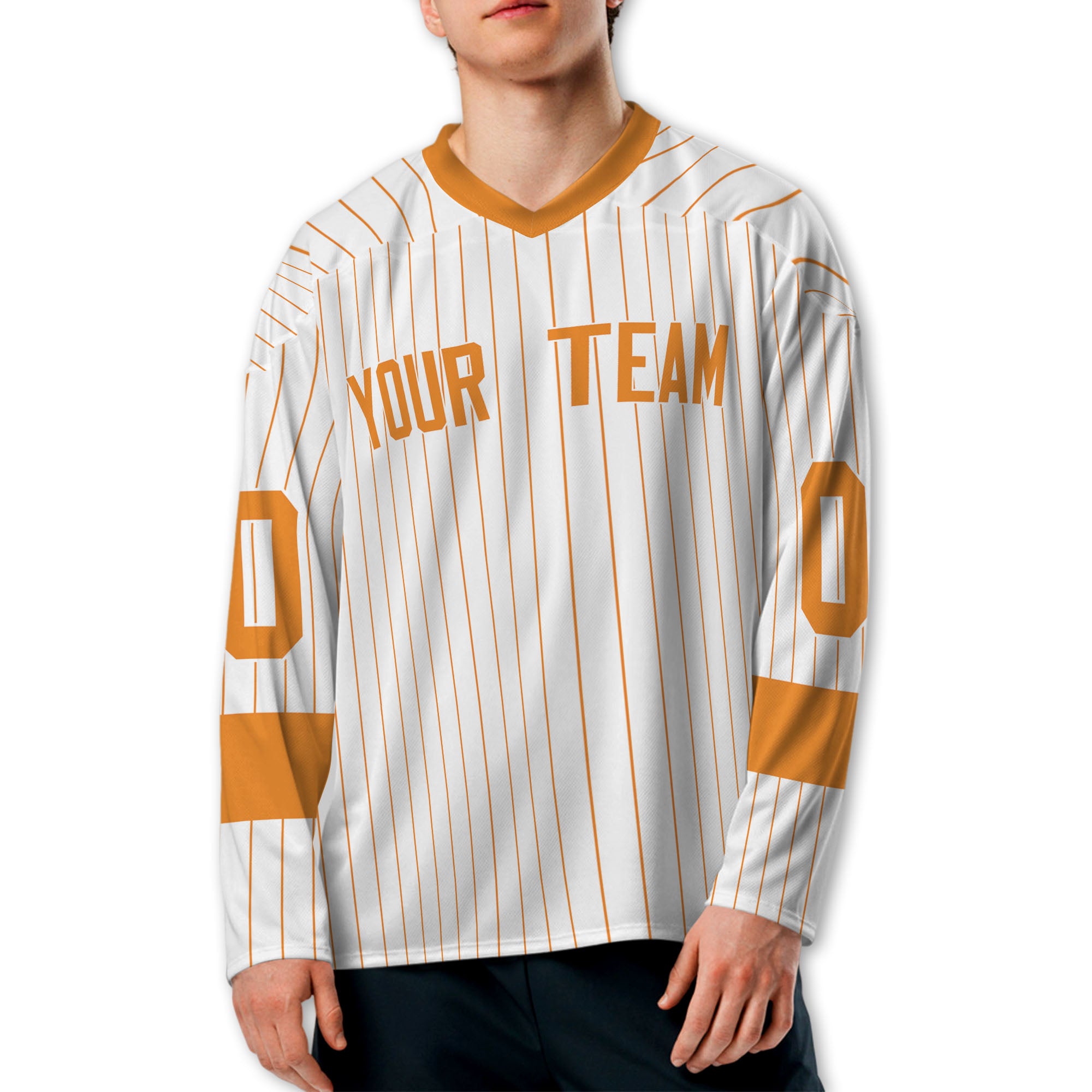 Personalize Jersey Sport Striped Awesome Orange NDA07
