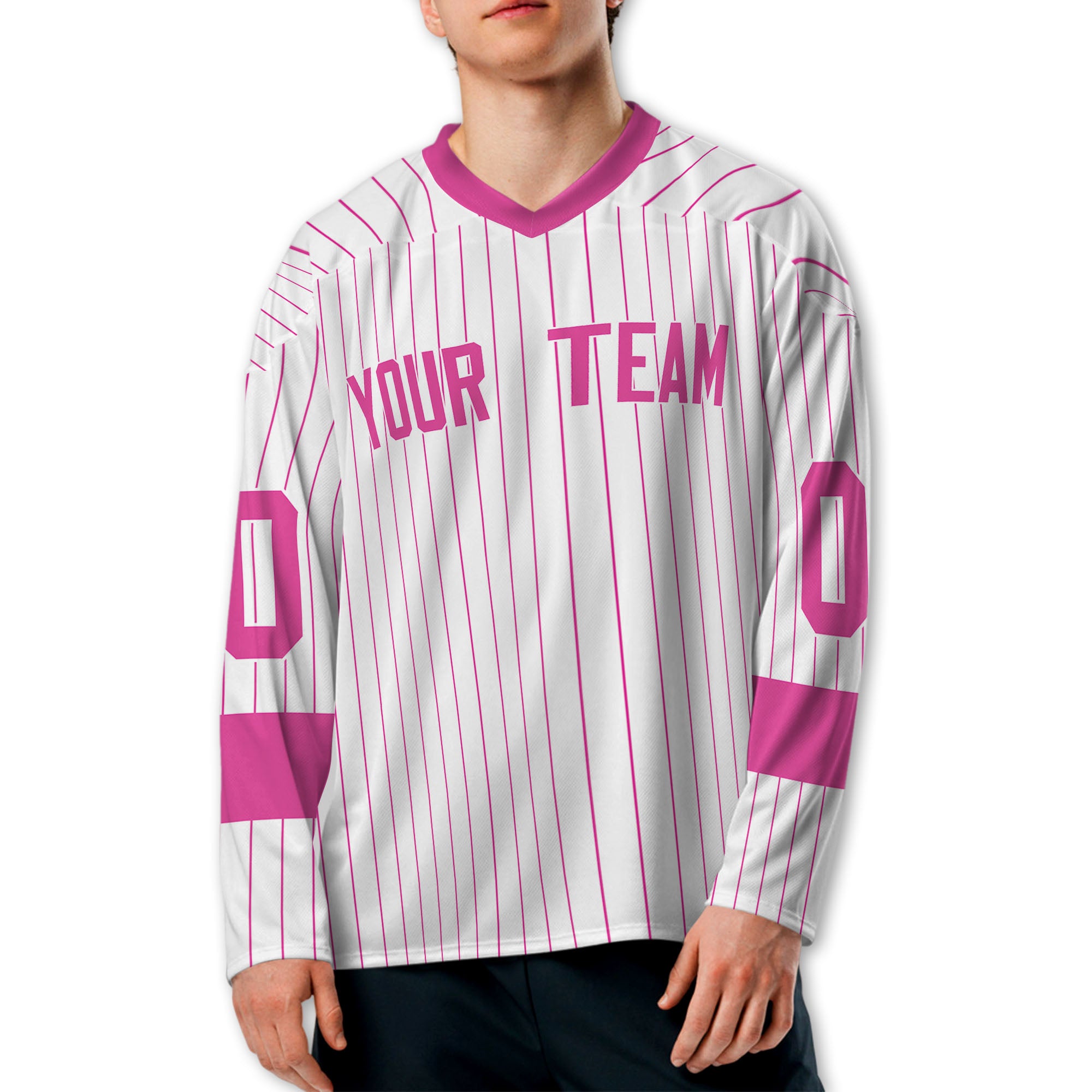 Personalize Jersey Sport Striped Awesome Pink NDA07