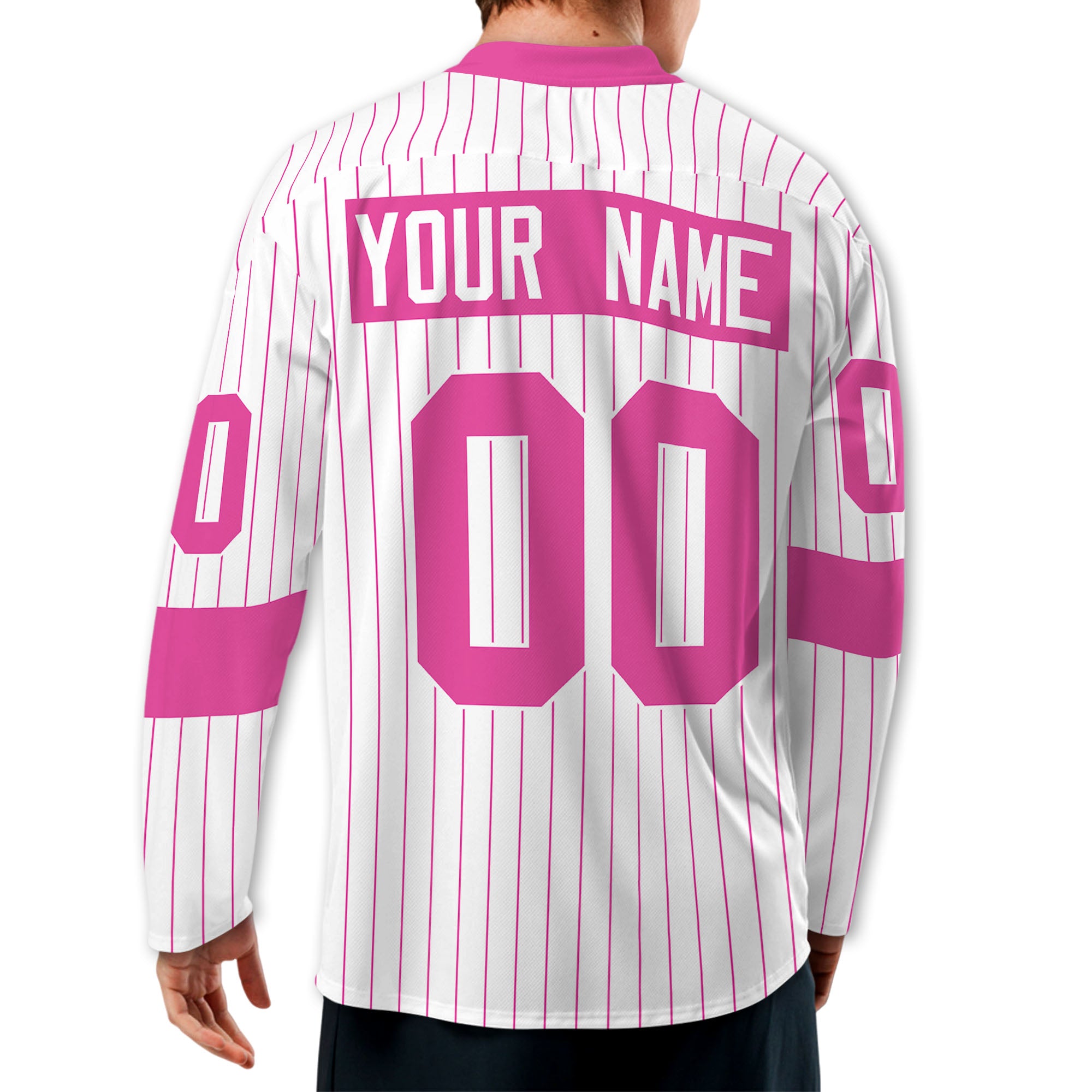 Personalize Jersey Sport Striped Awesome Pink NDA07