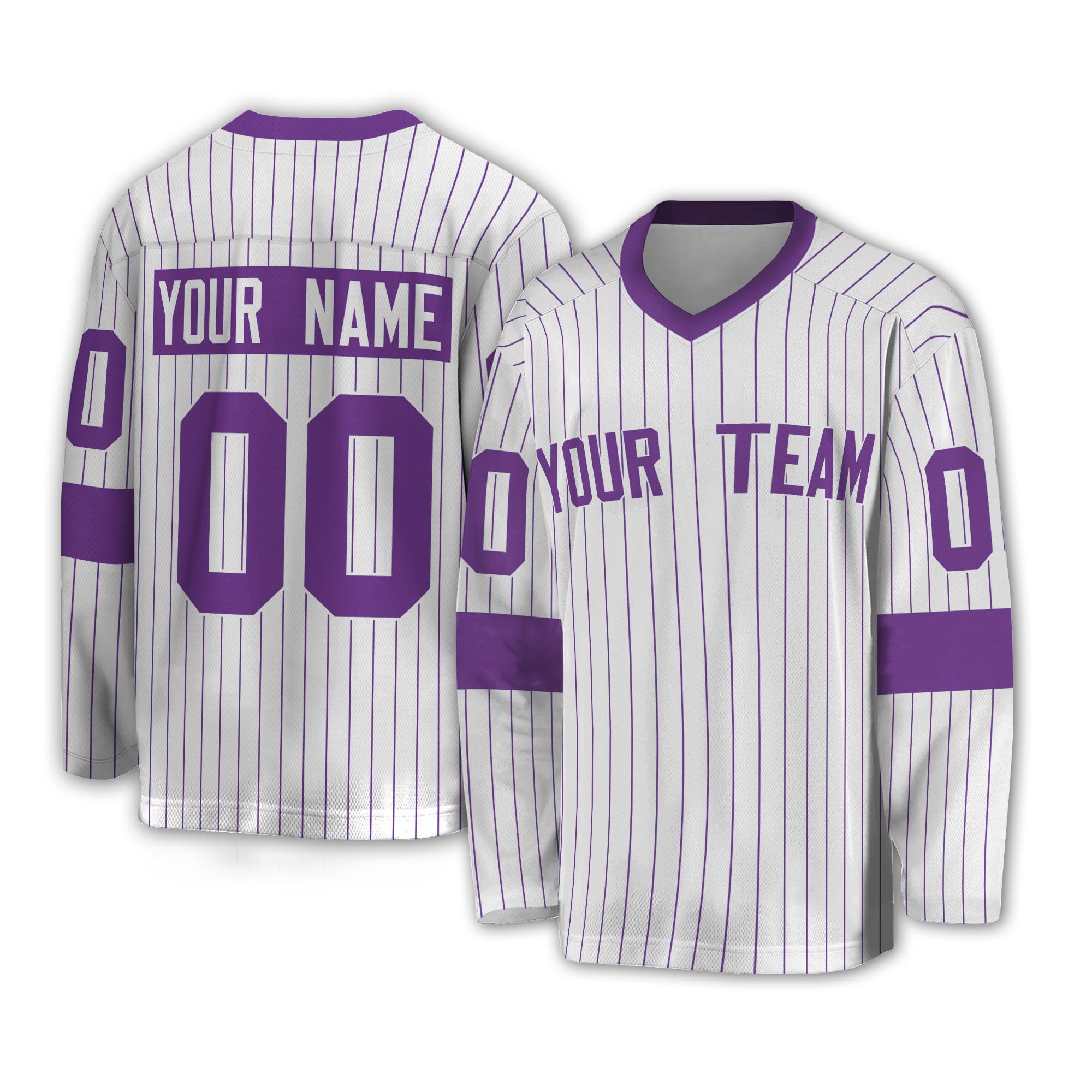 Personalize Jersey Sport Striped Awesome Purple NDA07