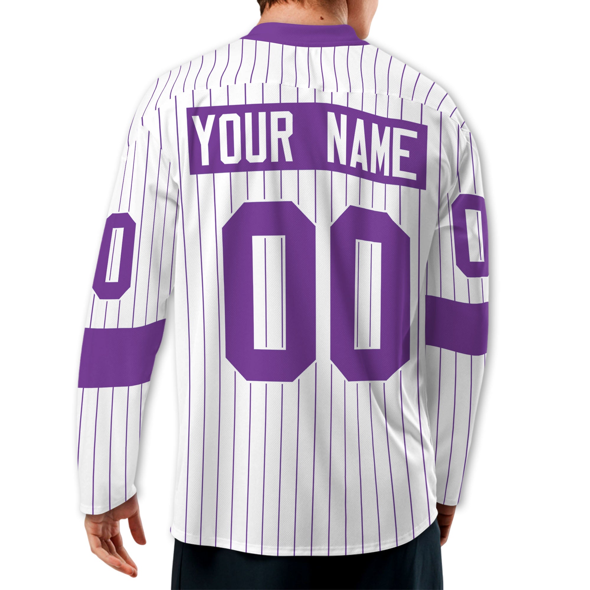 Personalize Jersey Sport Striped Awesome Purple NDA07