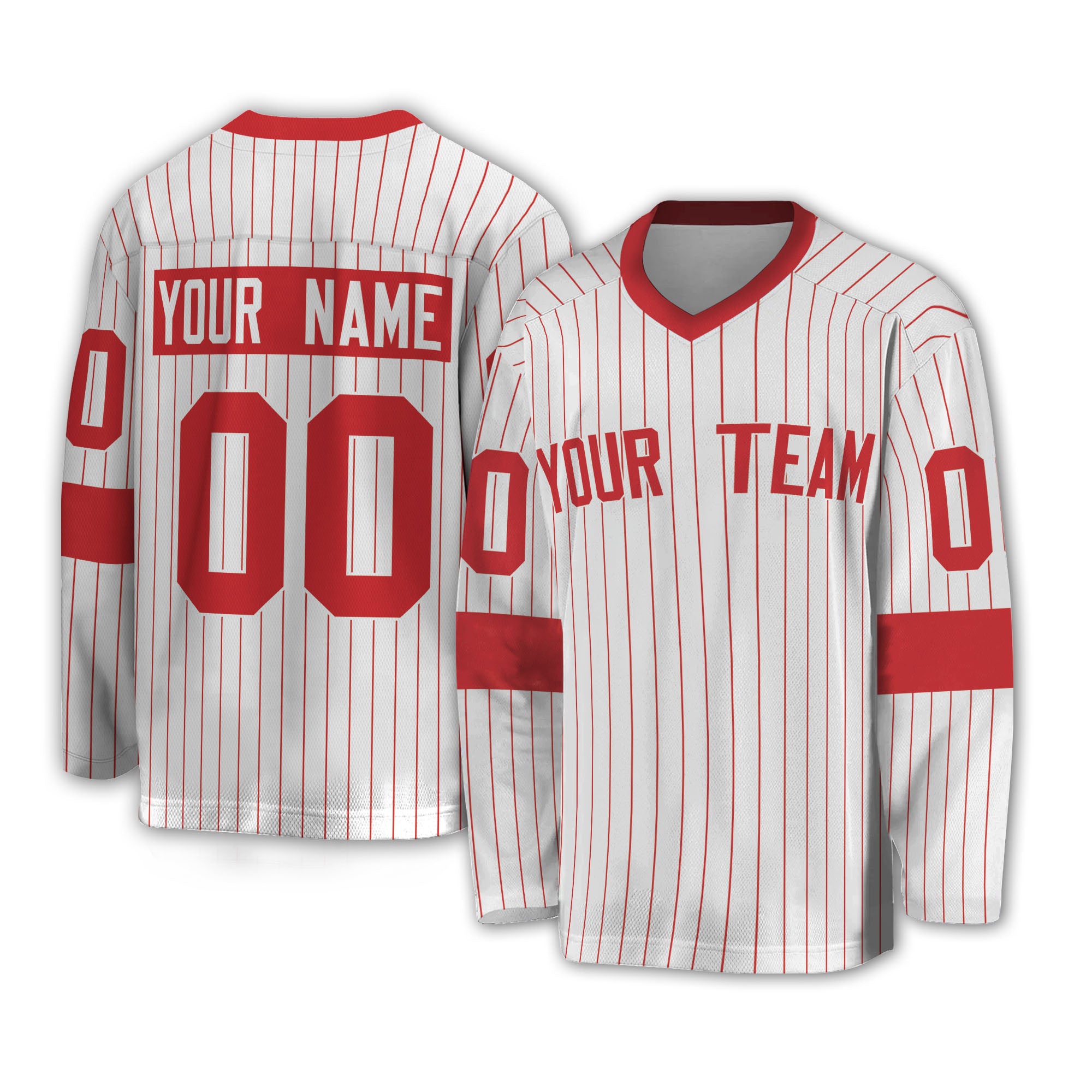 Personalize Jersey Sport Striped Awesome Red NDA07