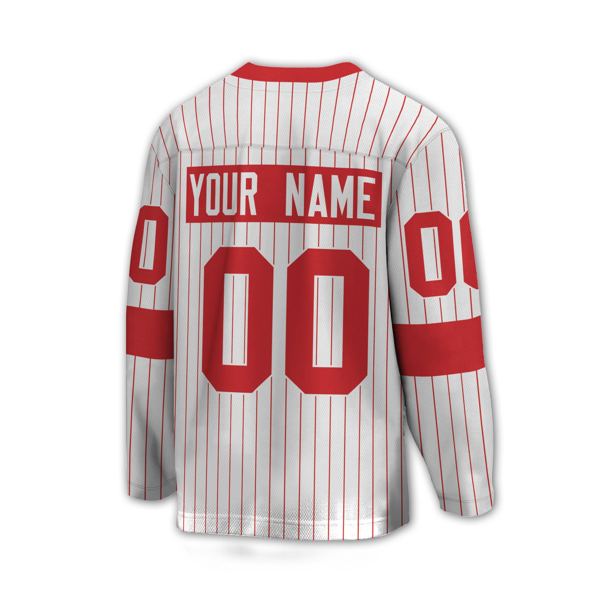 Personalize Jersey Sport Striped Awesome Red NDA07