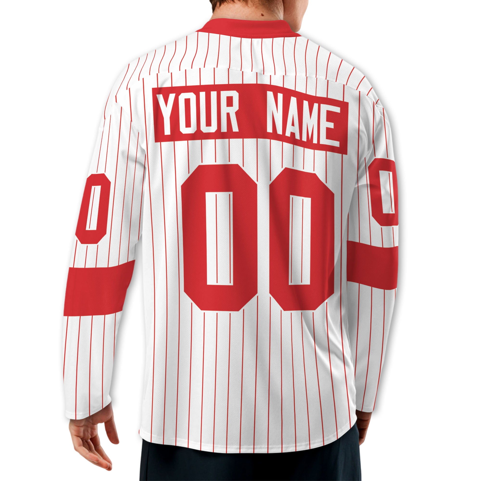 Personalize Jersey Sport Striped Awesome Red NDA07