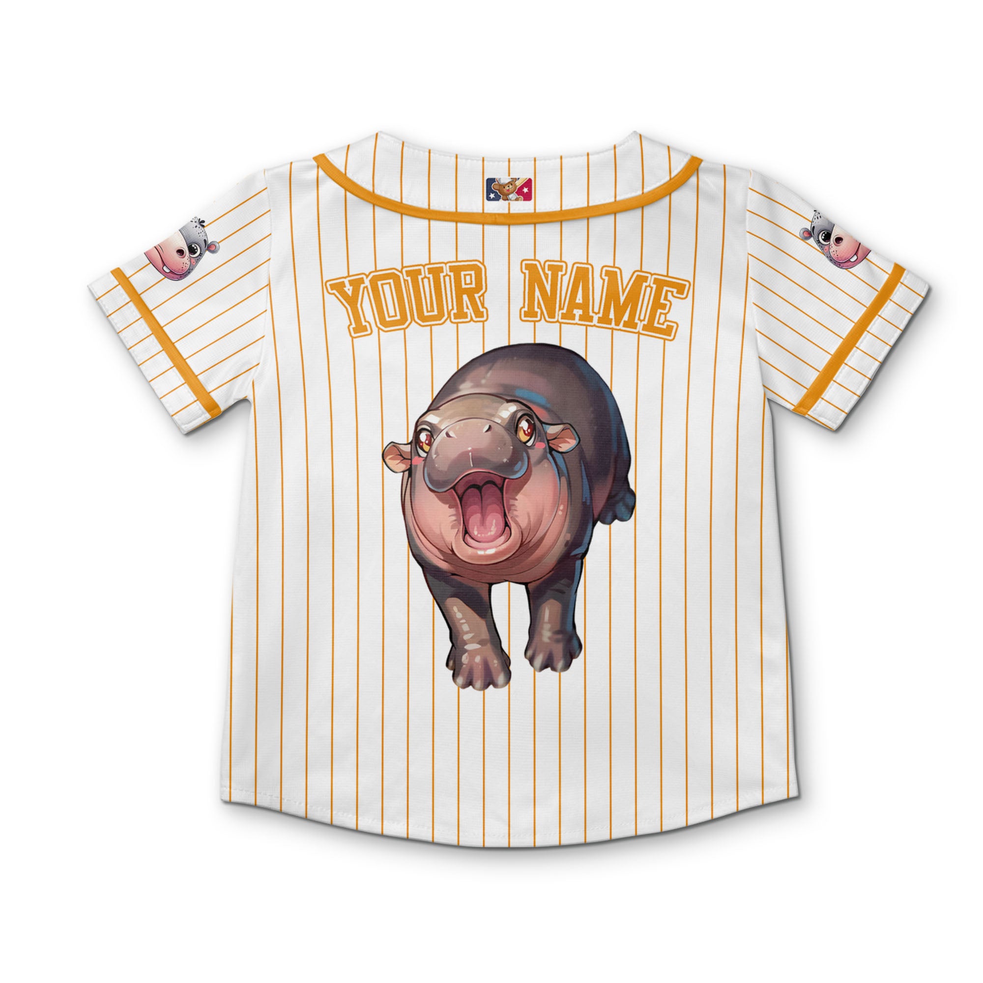 personalize-moo-deng-cute-striped-orange-baseball-jersey-i2-5387