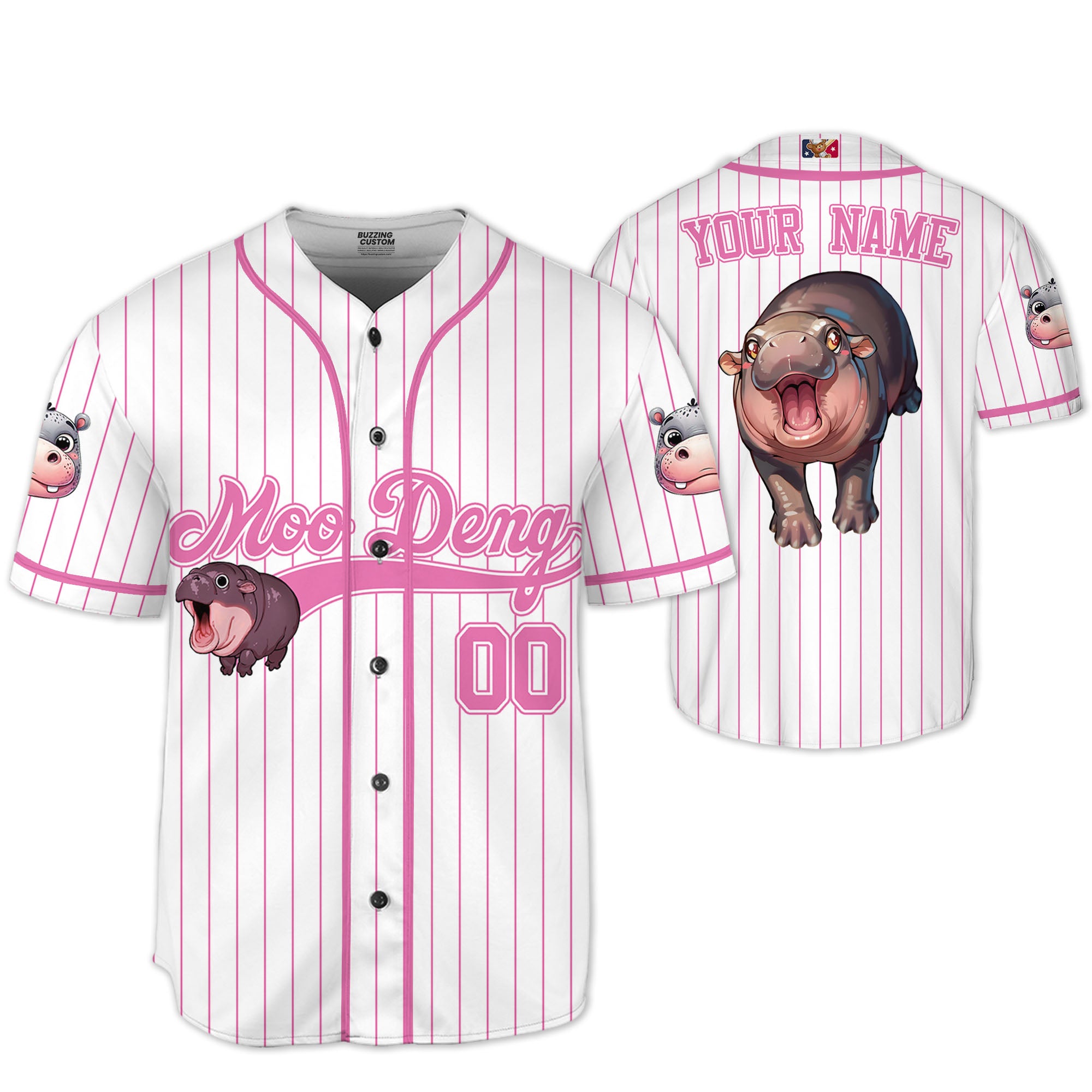 personalize-moo-deng-cute-striped-pink-baseball-jersey-i2-8482