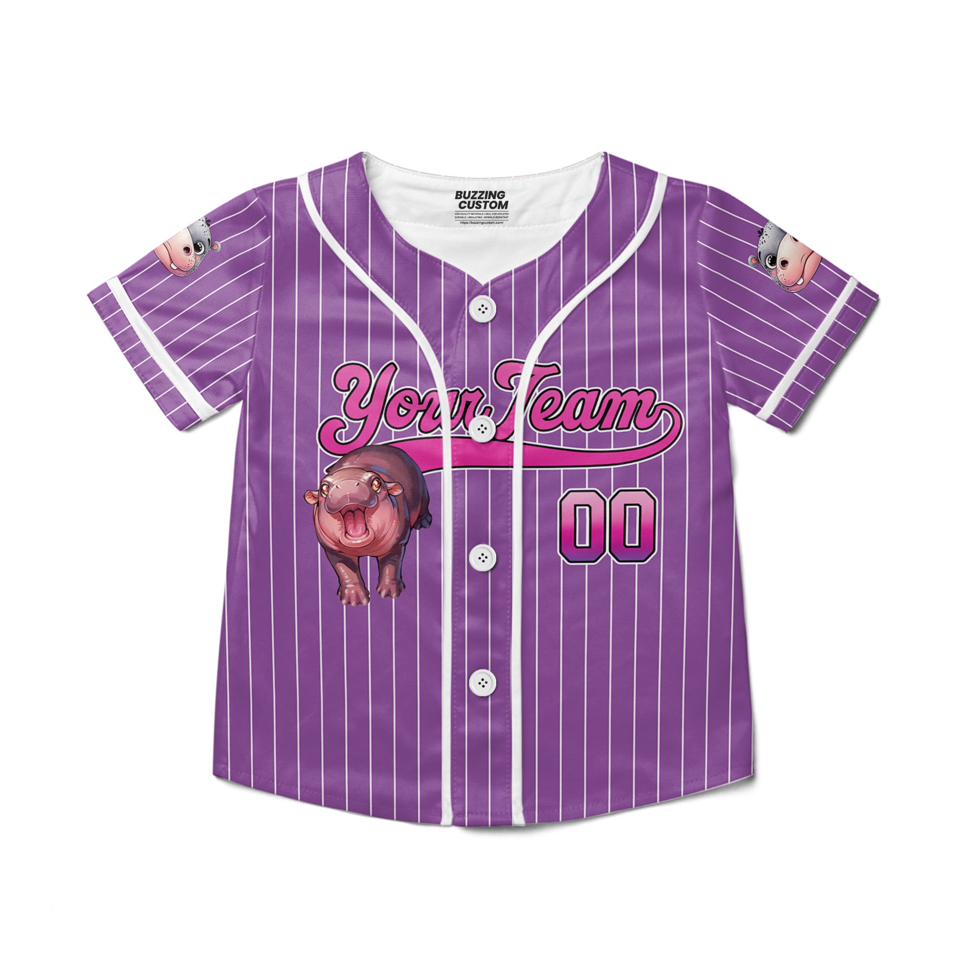 personalize-moo-deng-fighting-cute-striped-purple-pink-baseball-jersey-i2-8523