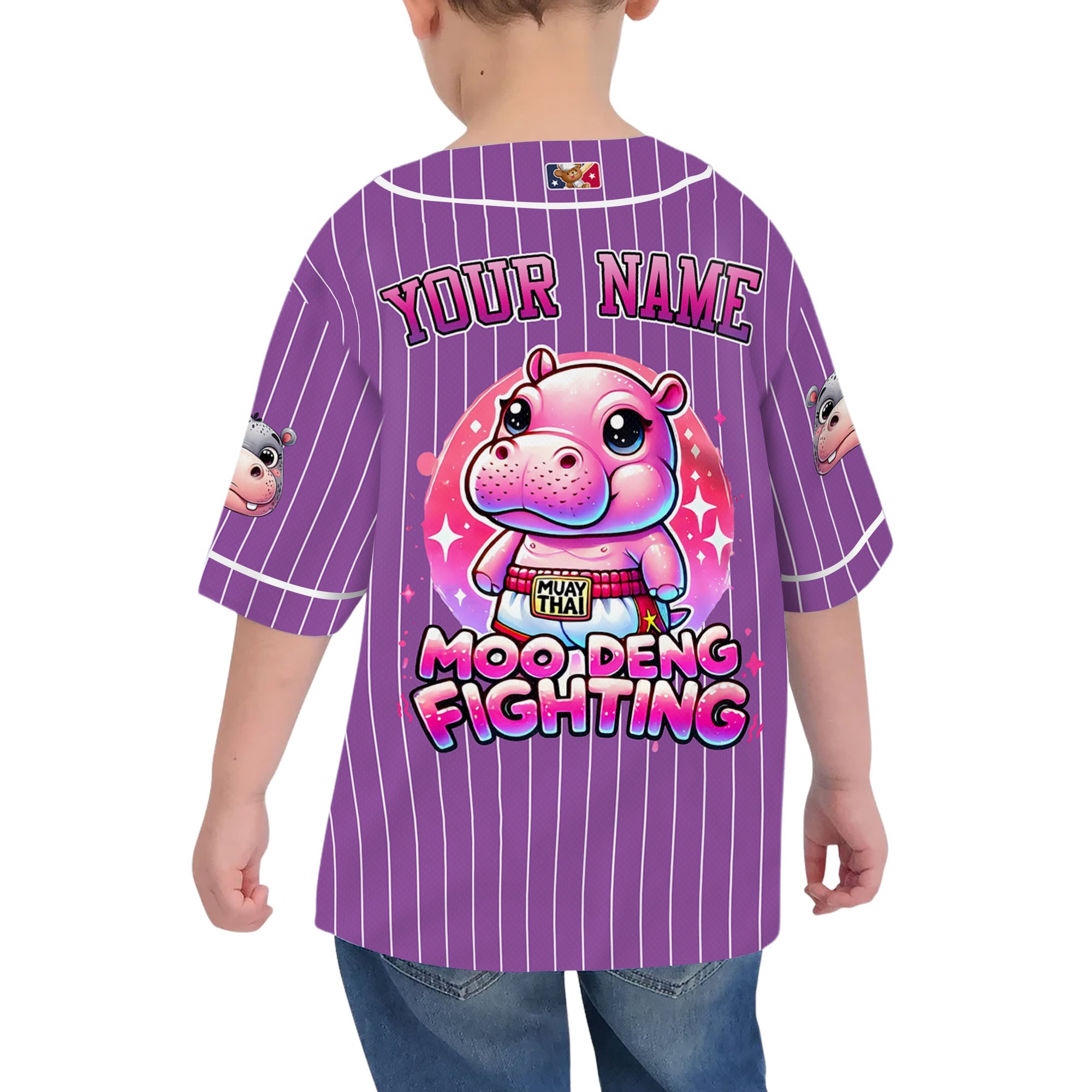 personalize-moo-deng-fighting-cute-striped-purple-pink-baseball-jersey-i2-8523