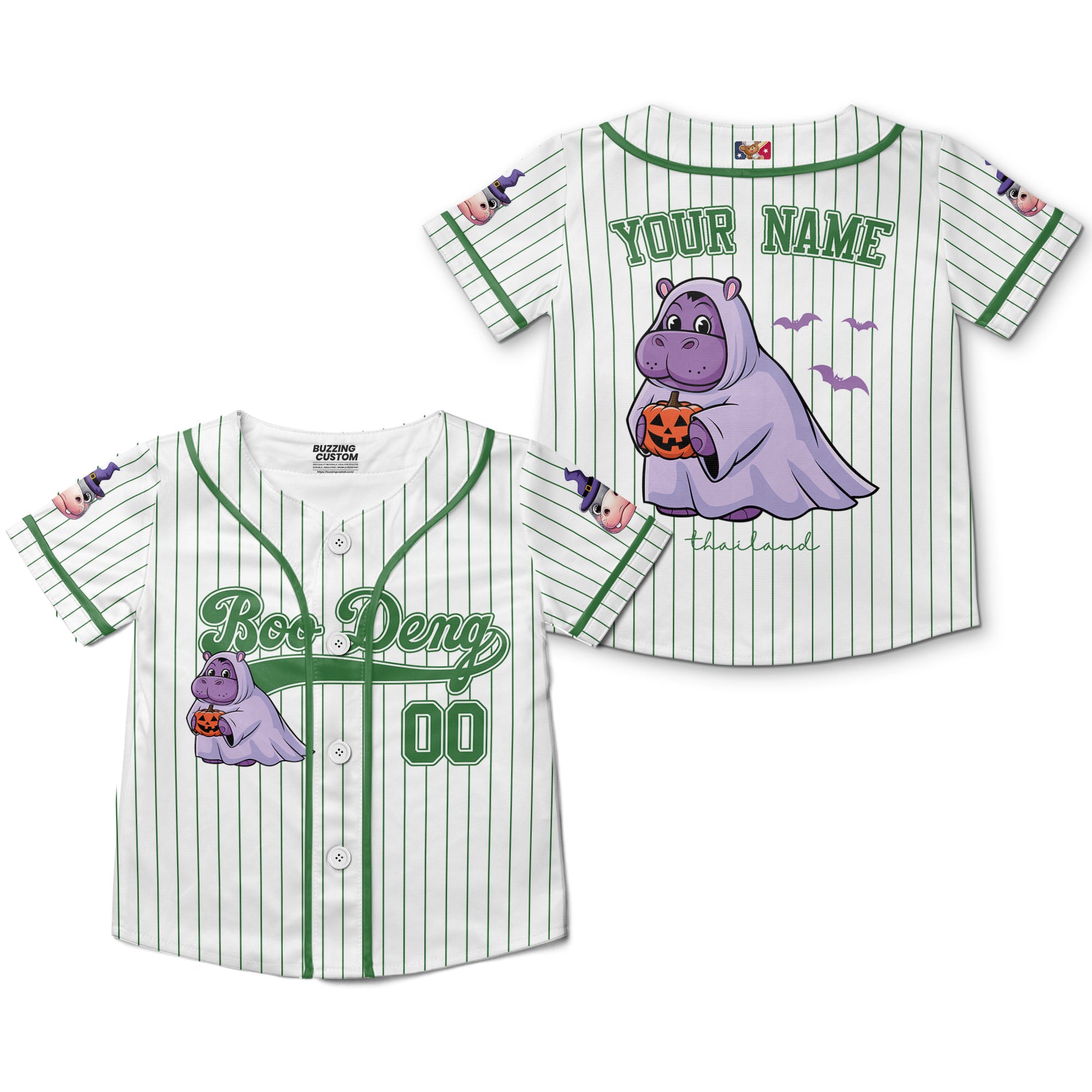 personalize-moo-deng-halloween-cute-green-baseball-jersey-i2-8462