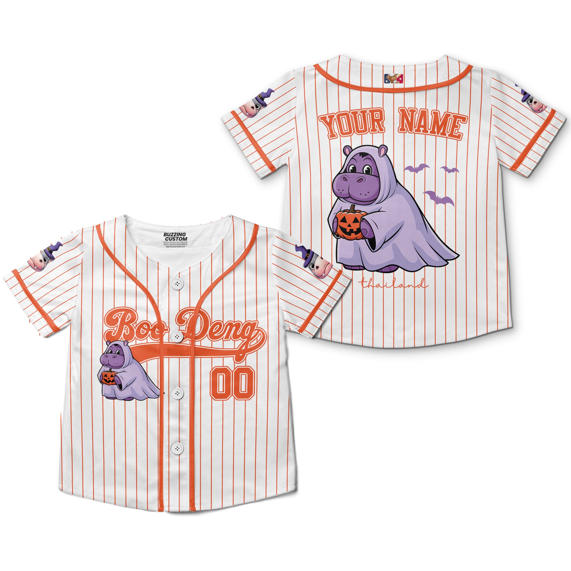 personalize-moo-deng-halloween-cute-orange-baseball-jersey-i2-3555