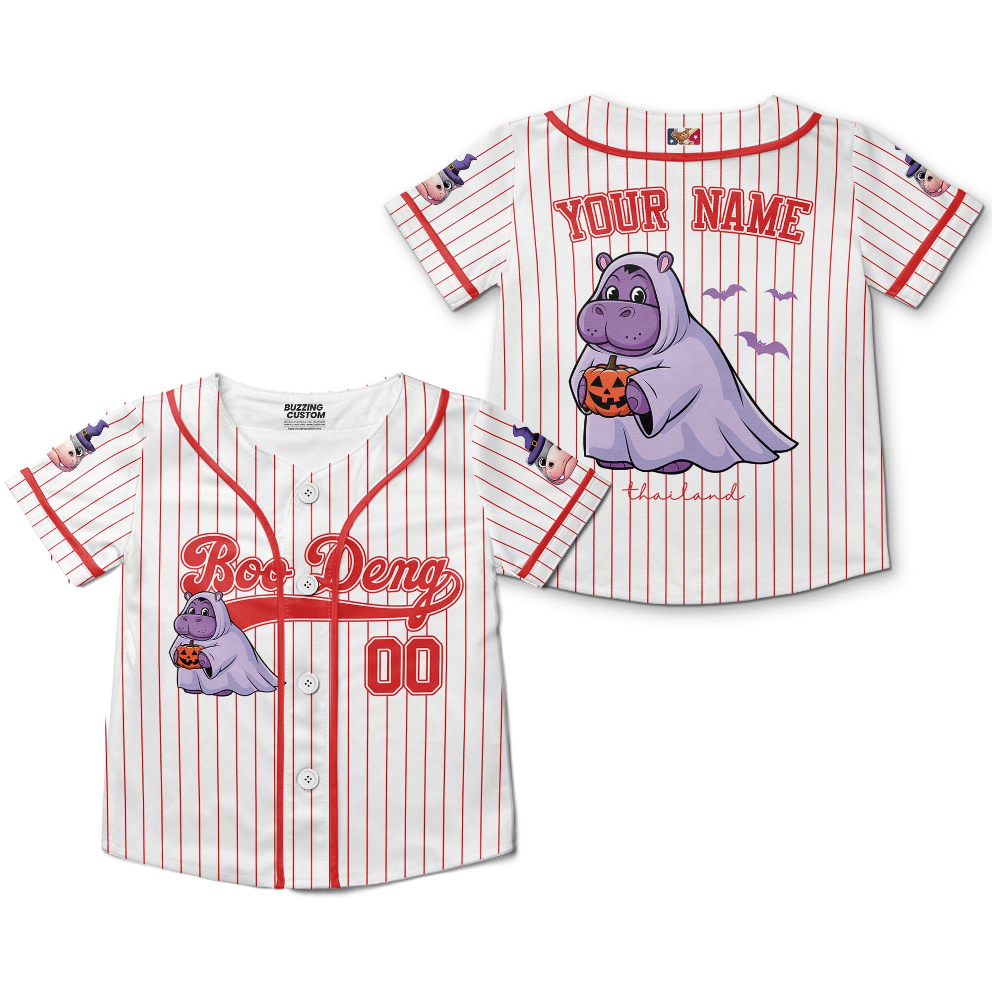 personalize-moo-deng-halloween-cute-red-baseball-jersey-i2-7305