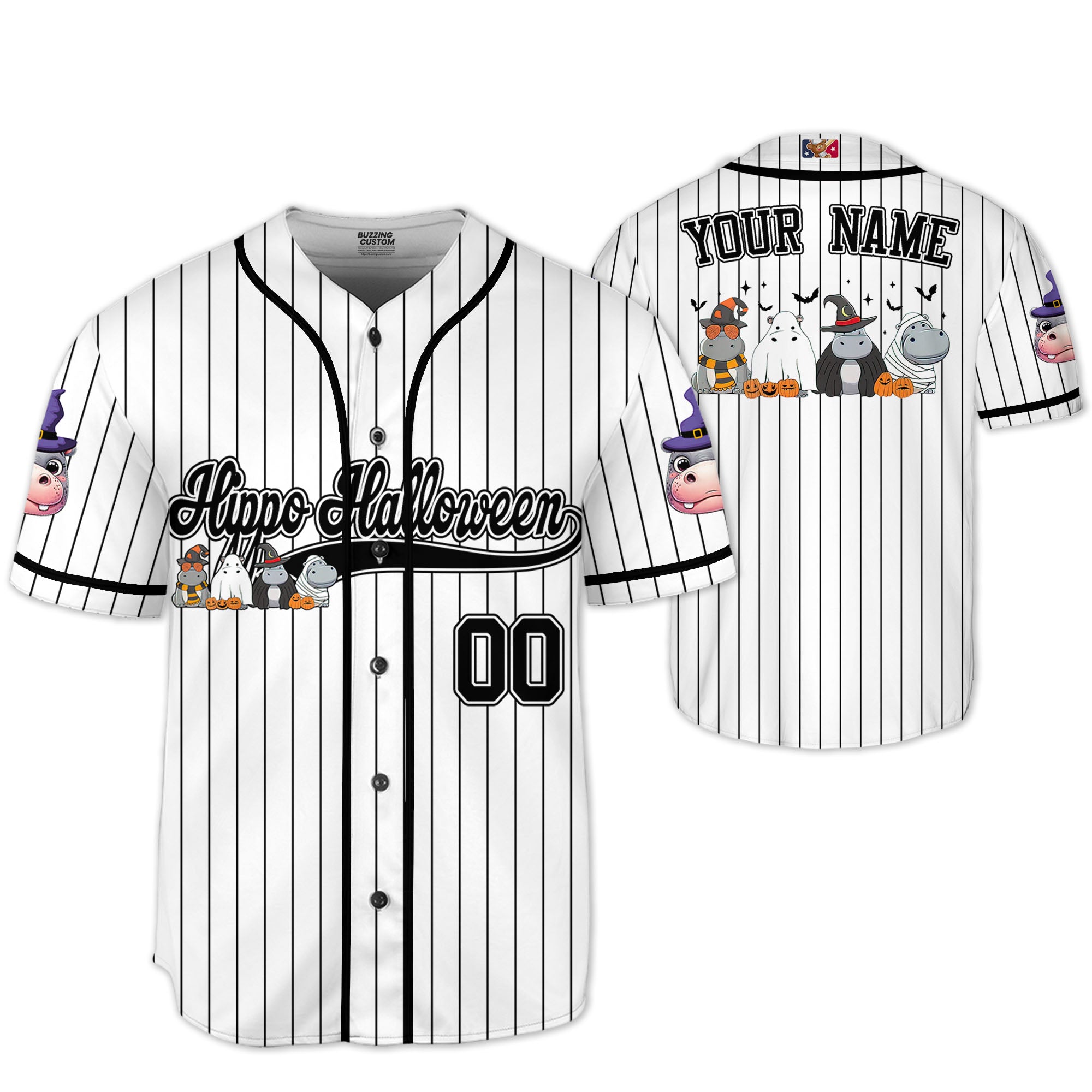 personalize-moo-deng-hippo-halloween-black-baseball-jersey-i2-5886