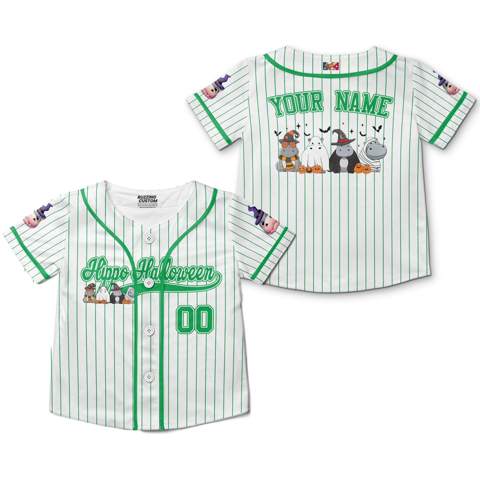 personalize-moo-deng-hippo-halloween-green-baseball-jersey-i2-4315