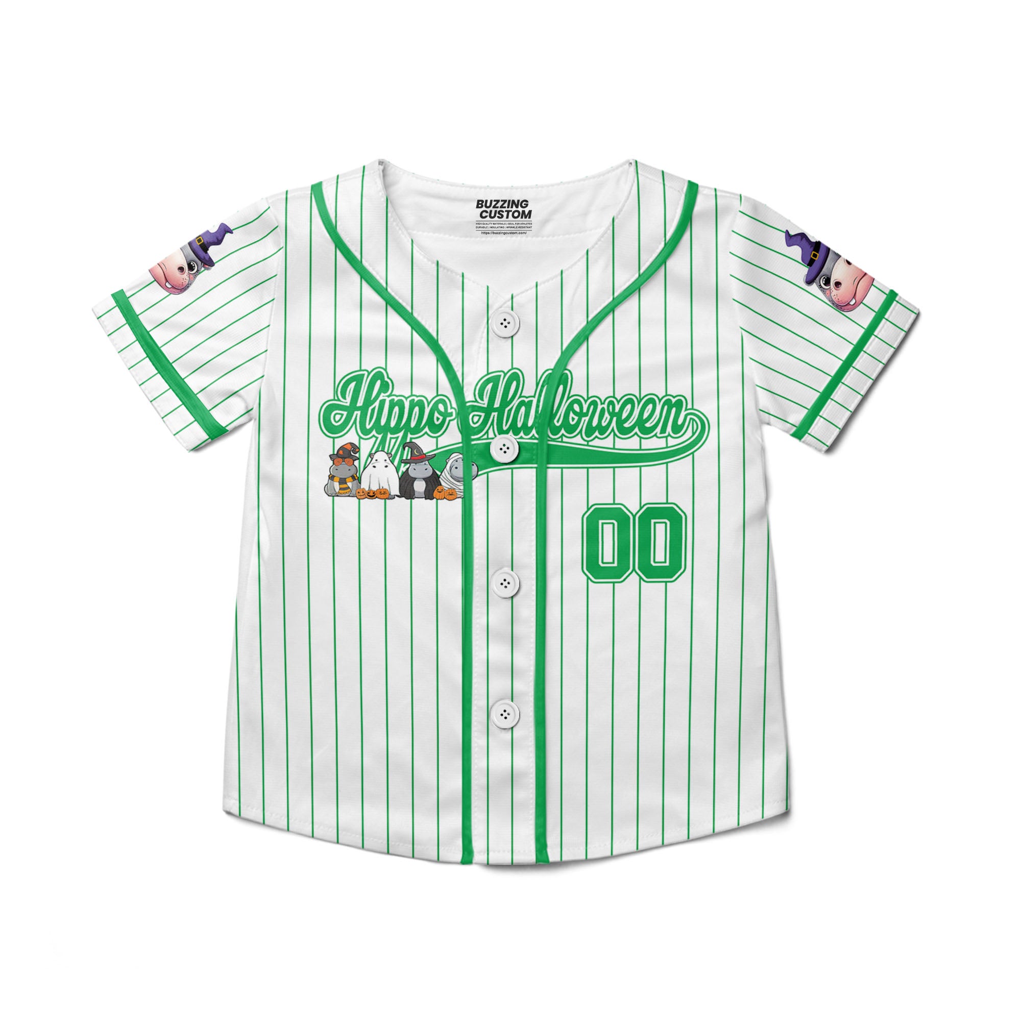 personalize-moo-deng-hippo-halloween-green-baseball-jersey-i2-4315