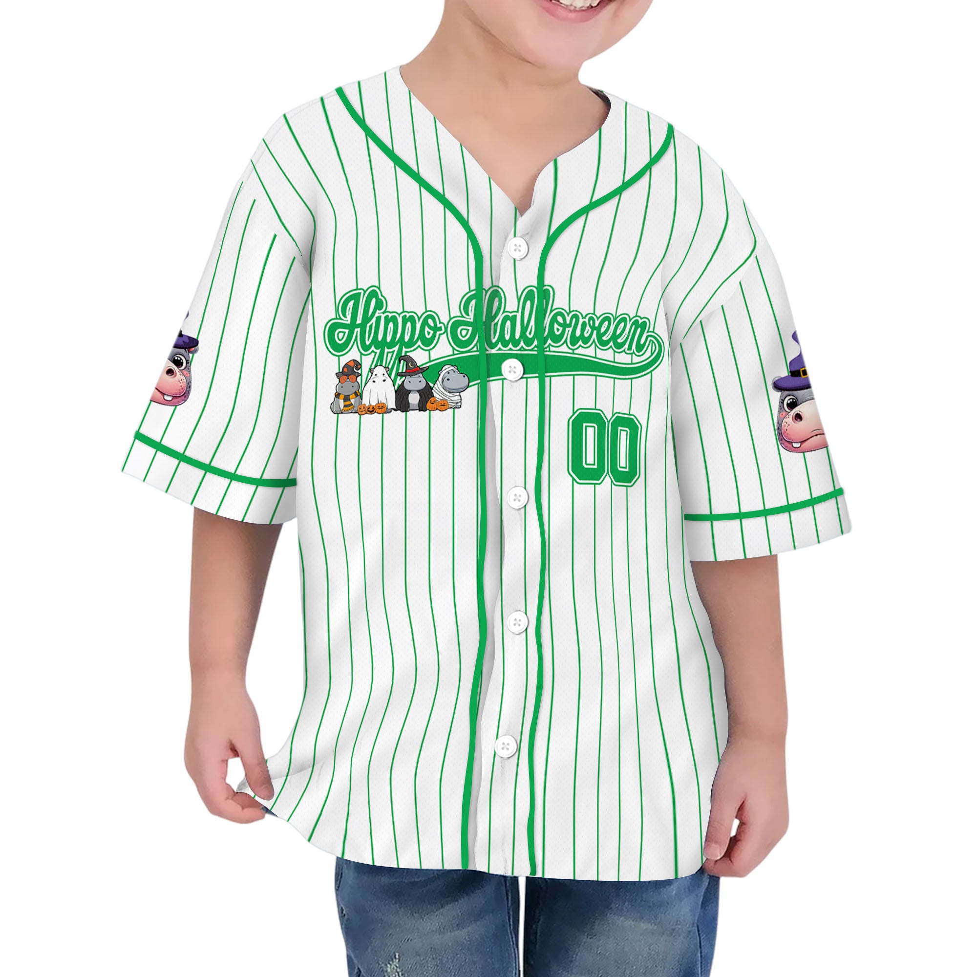 personalize-moo-deng-hippo-halloween-green-baseball-jersey-i2-4315