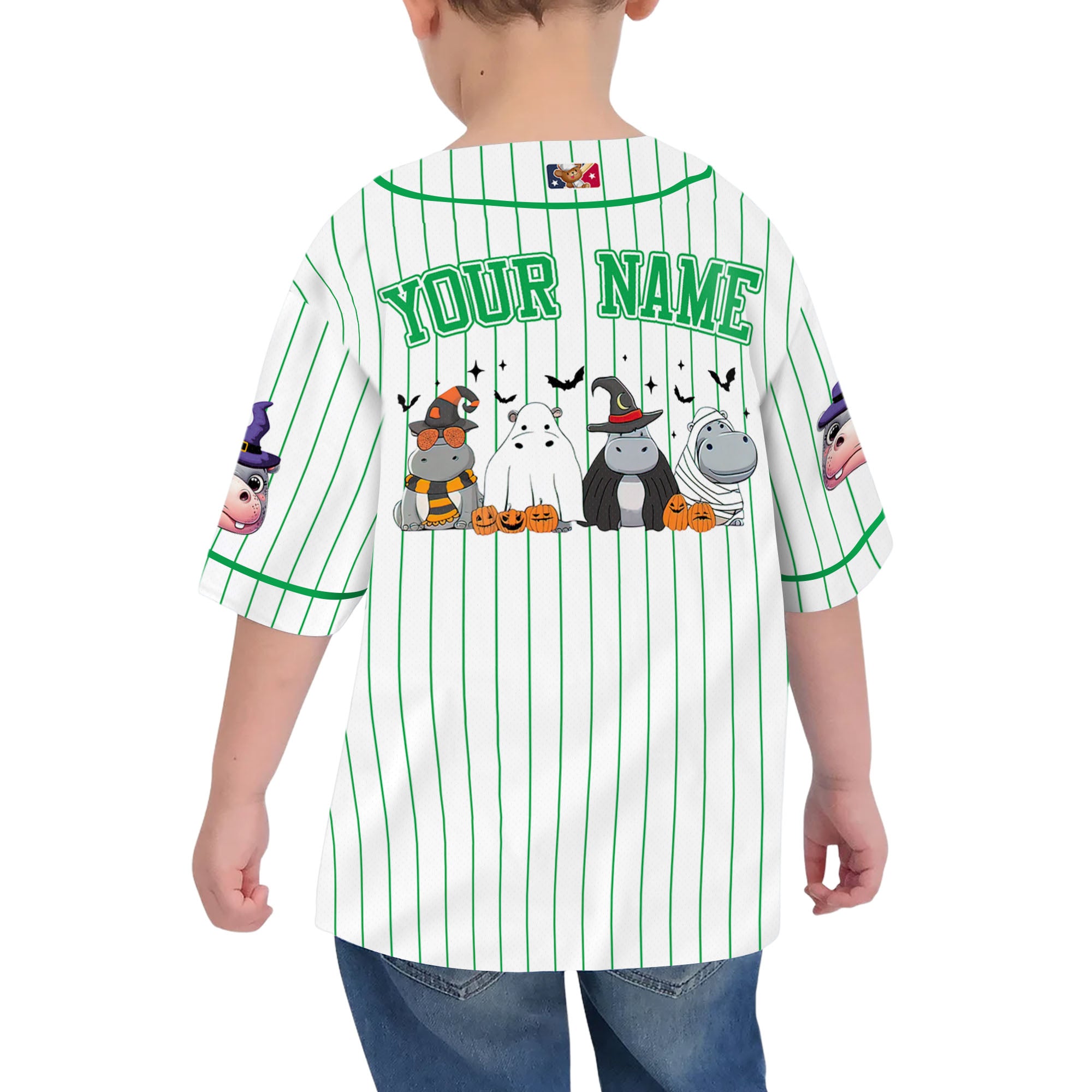 personalize-moo-deng-hippo-halloween-green-baseball-jersey-i2-4315