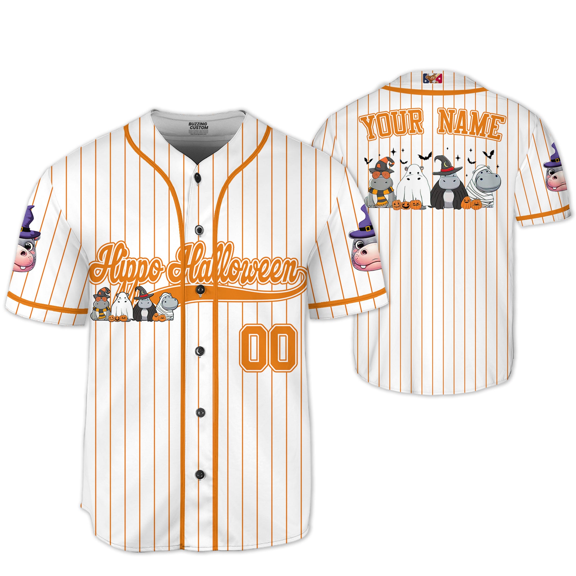 personalize-moo-deng-hippo-halloween-orange-baseball-jersey-i2-2679