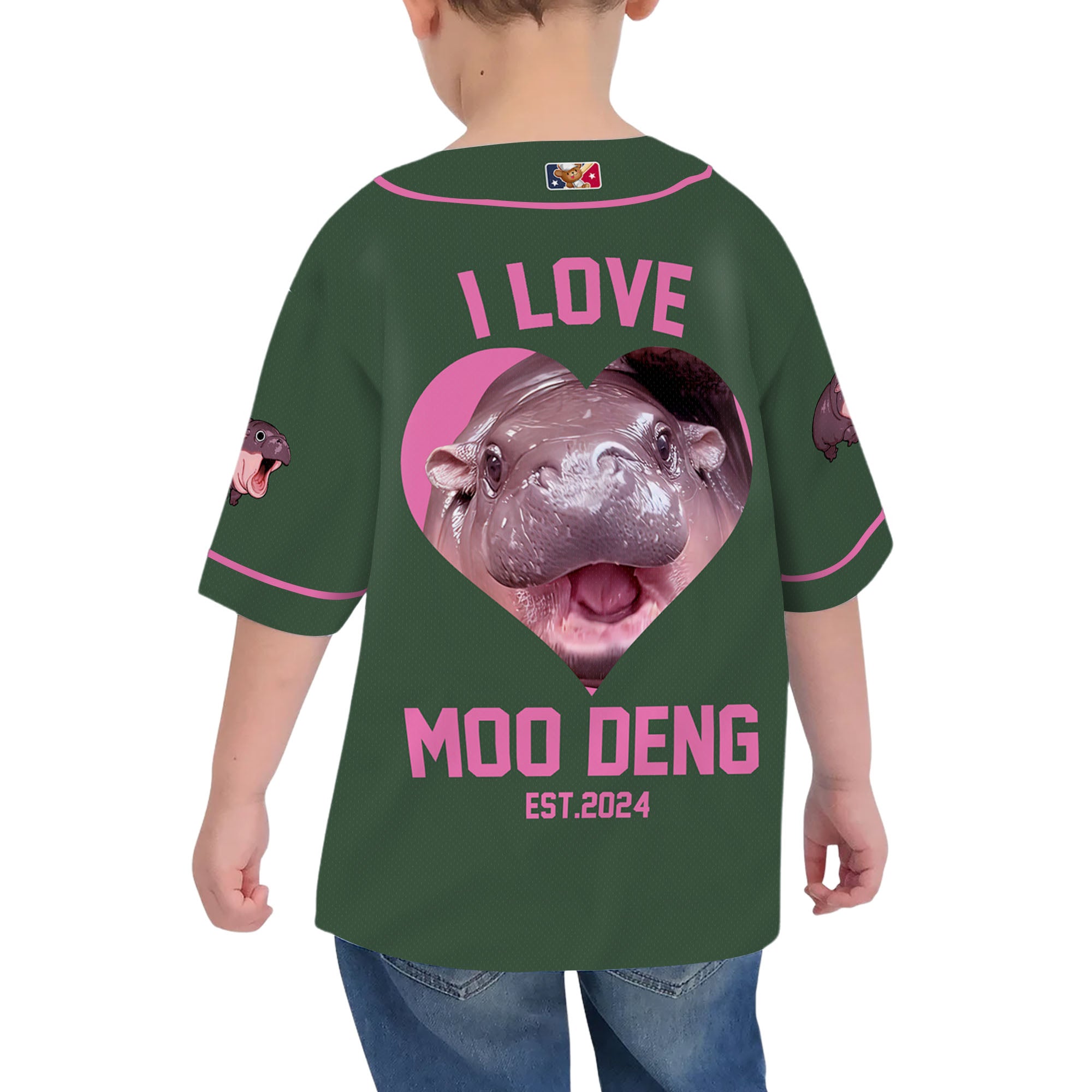 personalize-moo-deng-i-love-moo-deng-forest-green-baseball-jersey-i2-1050